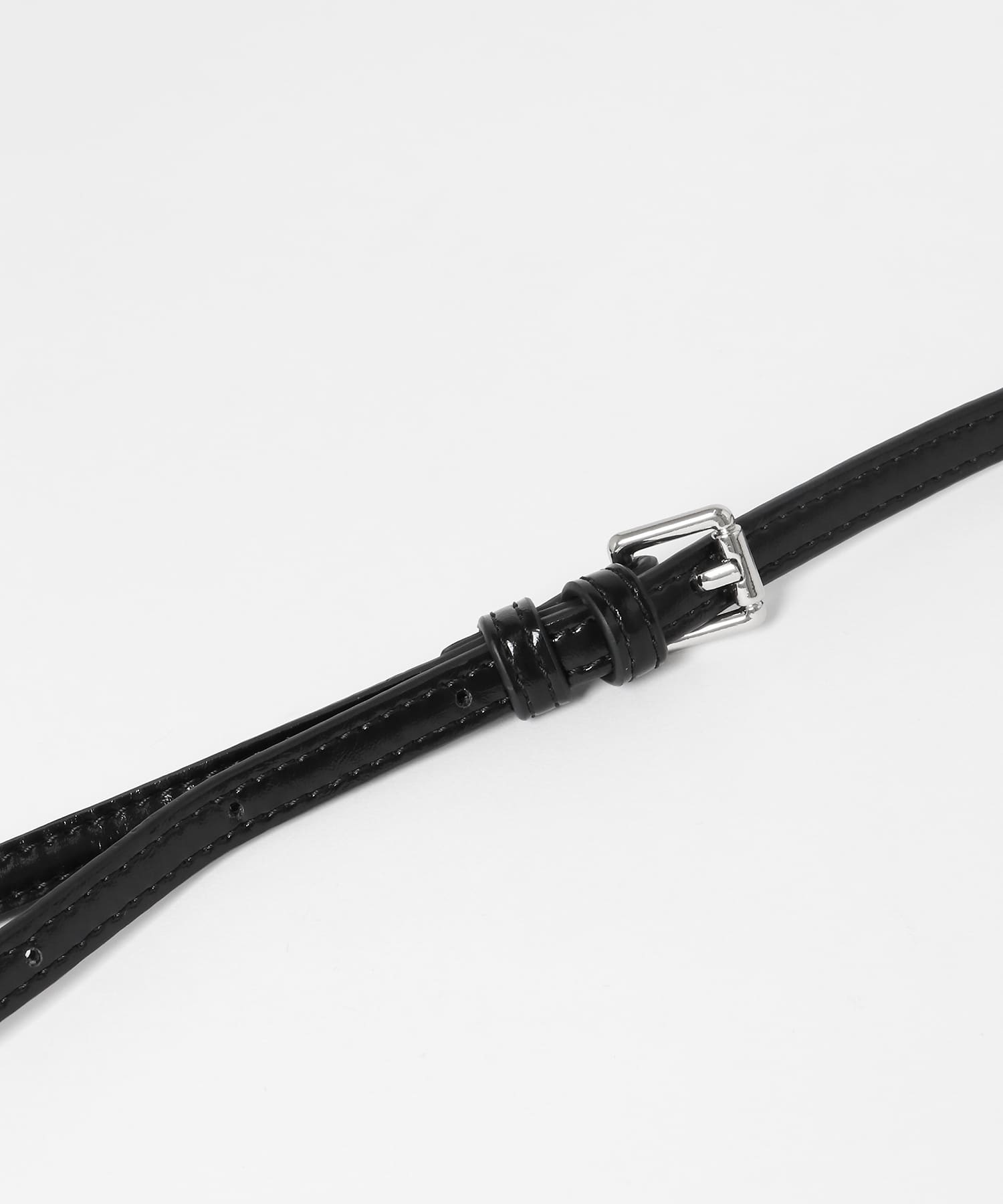 ダブルスリムショルダーBAG BLACK one