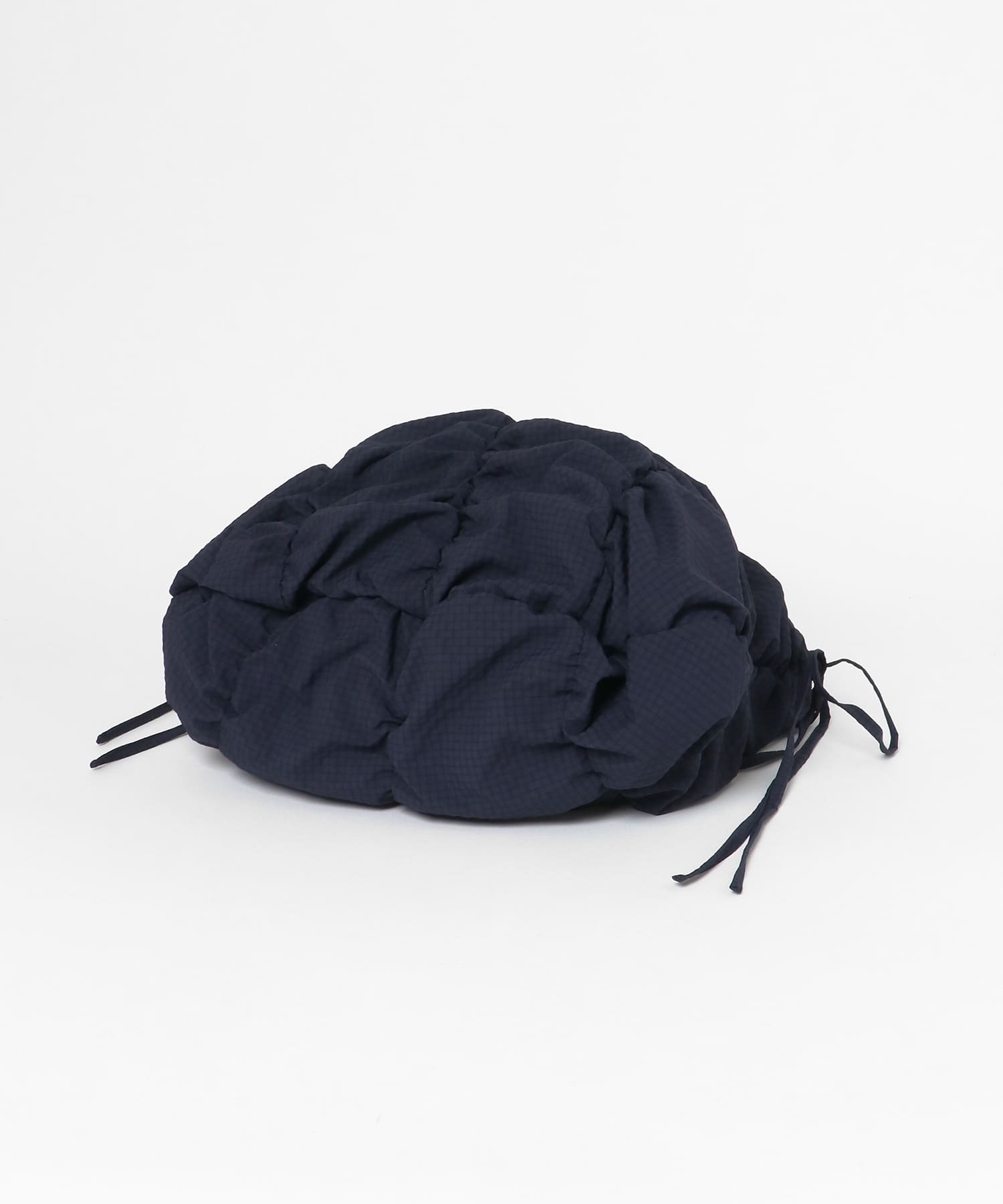 チェックリボンギャザーBAG NAVY one
