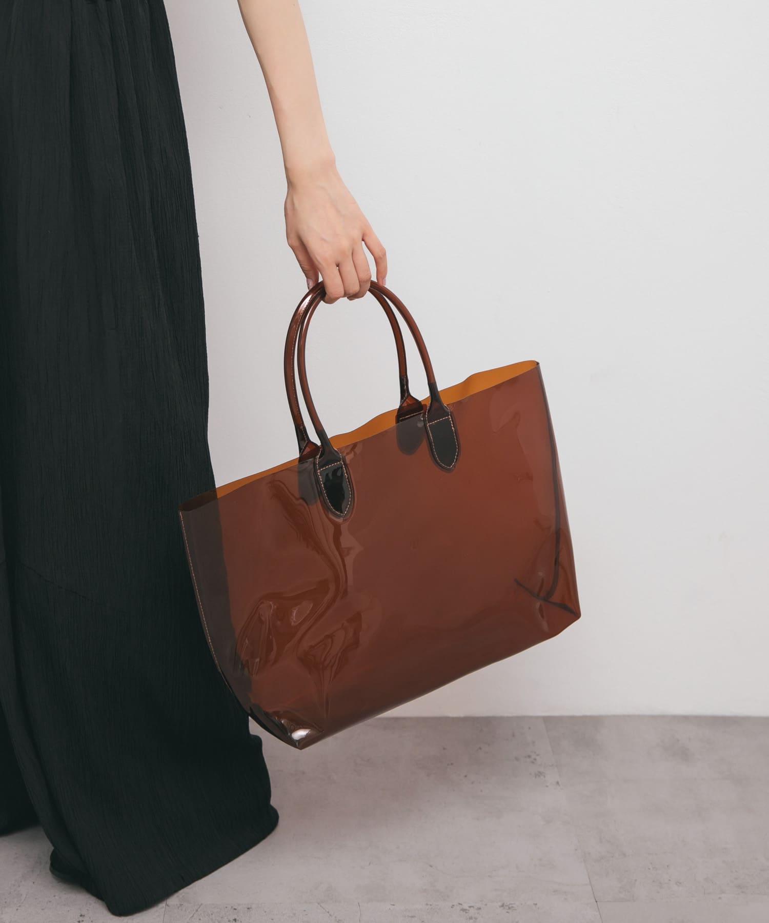 クリアトートBAG BROWN one