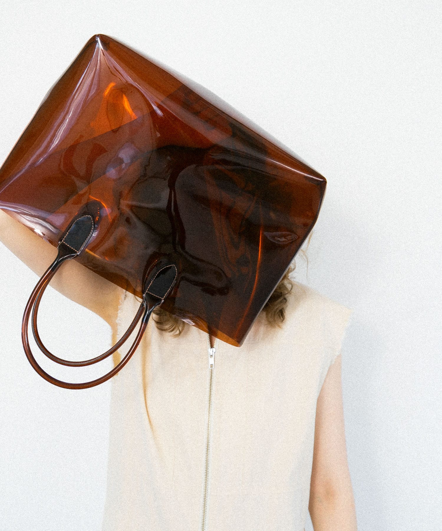 クリアトートBAG BROWN one