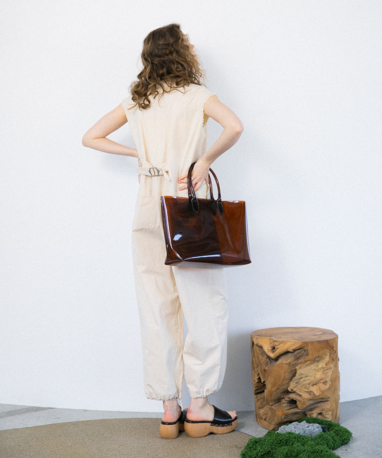クリアトートBAG BROWN one