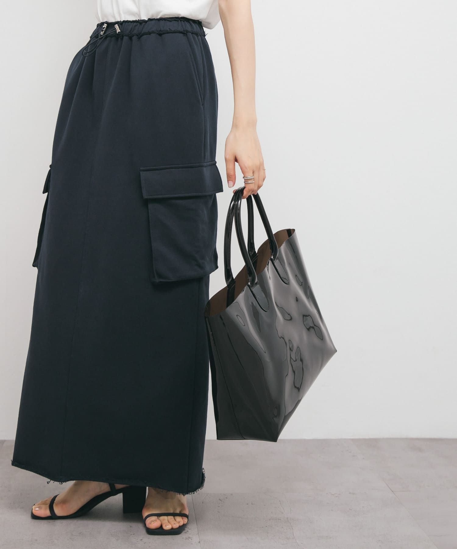 クリアトートBAG BLACK one