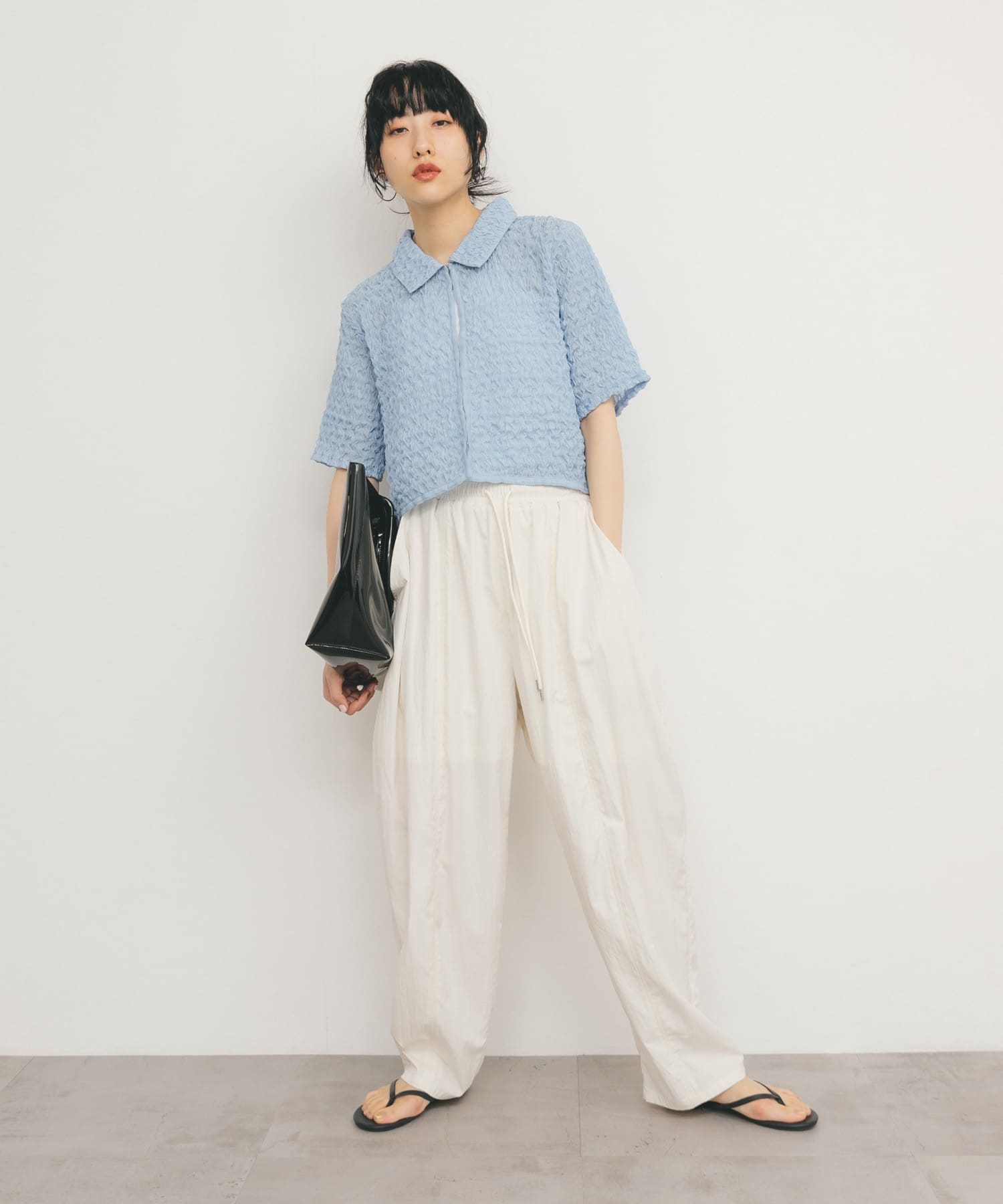 クリアトートBAG BLACK one