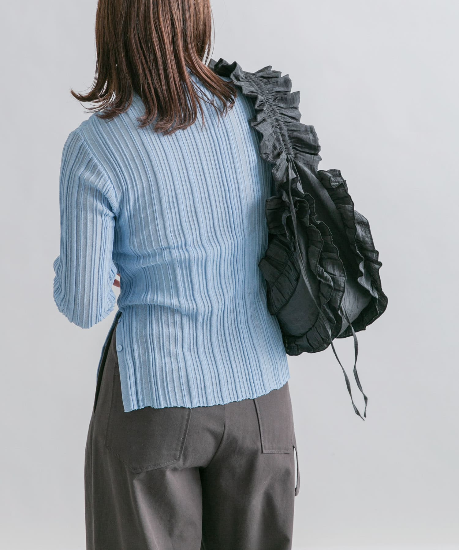 フリルギャザーBAG CHARCOAL one