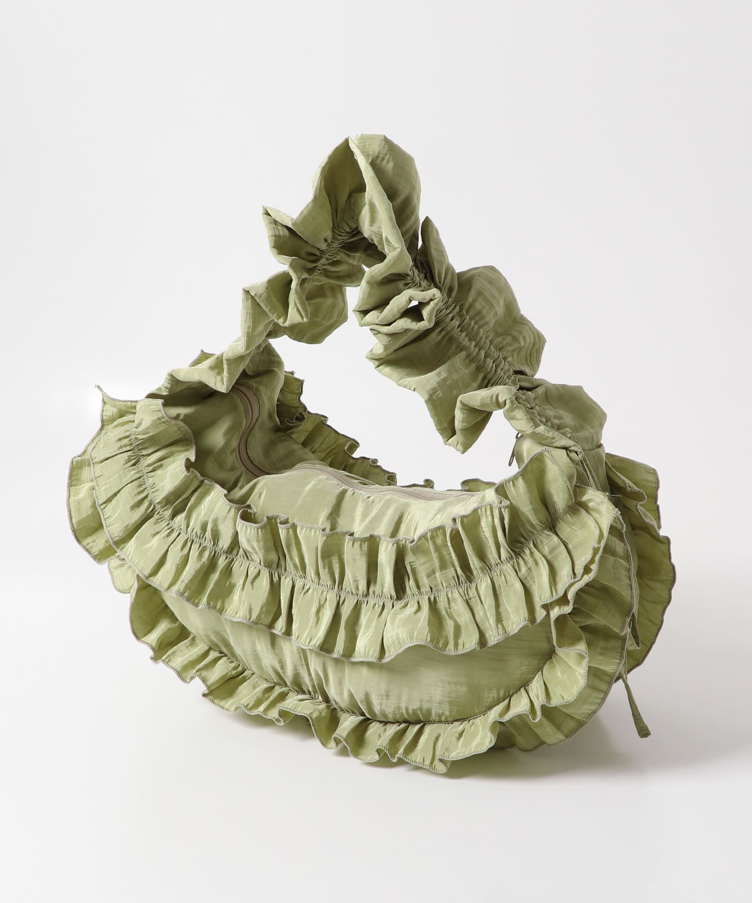 フリルギャザーBAG GREEN one