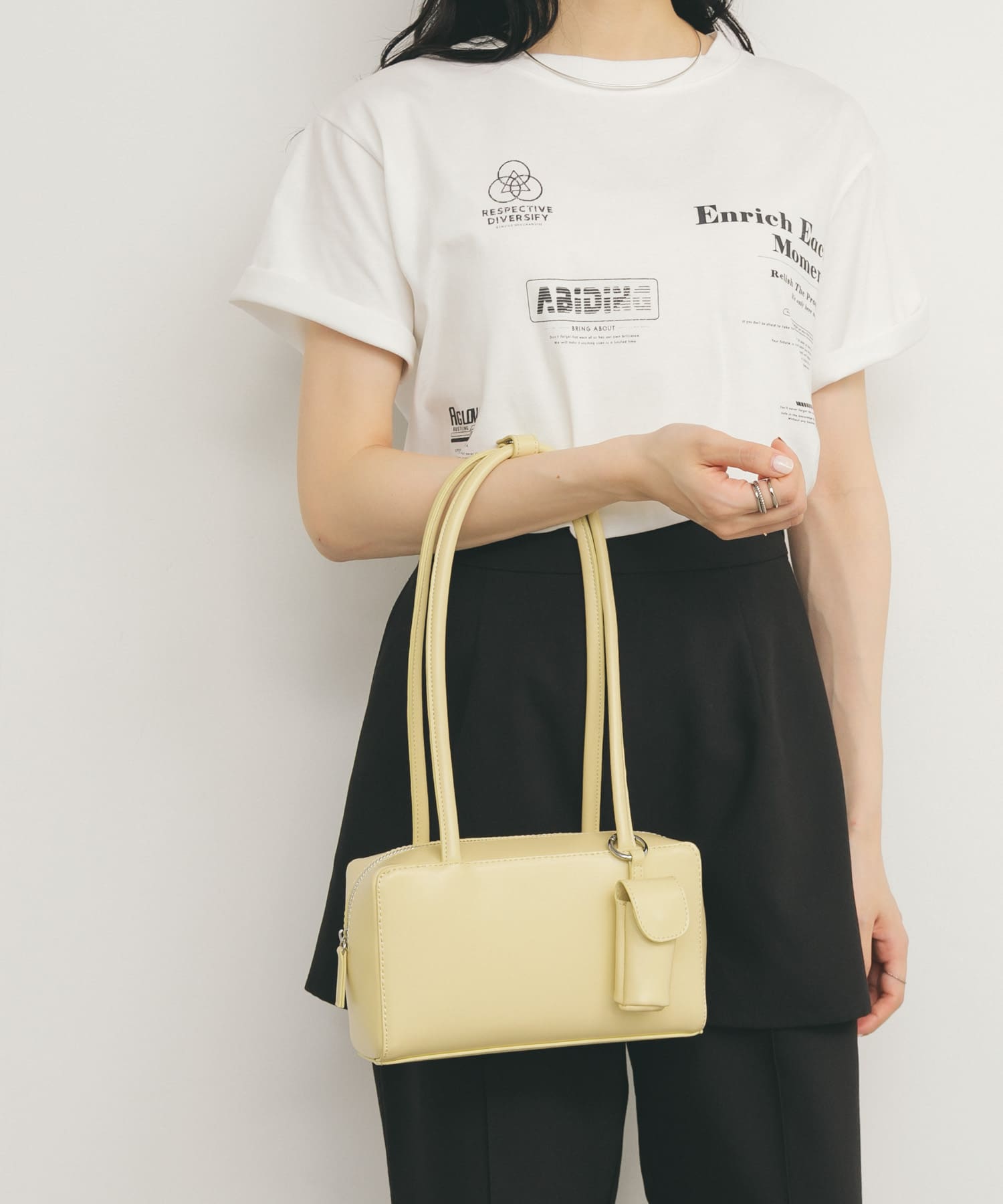 リップケース付きショルダーBAG YELLOW one