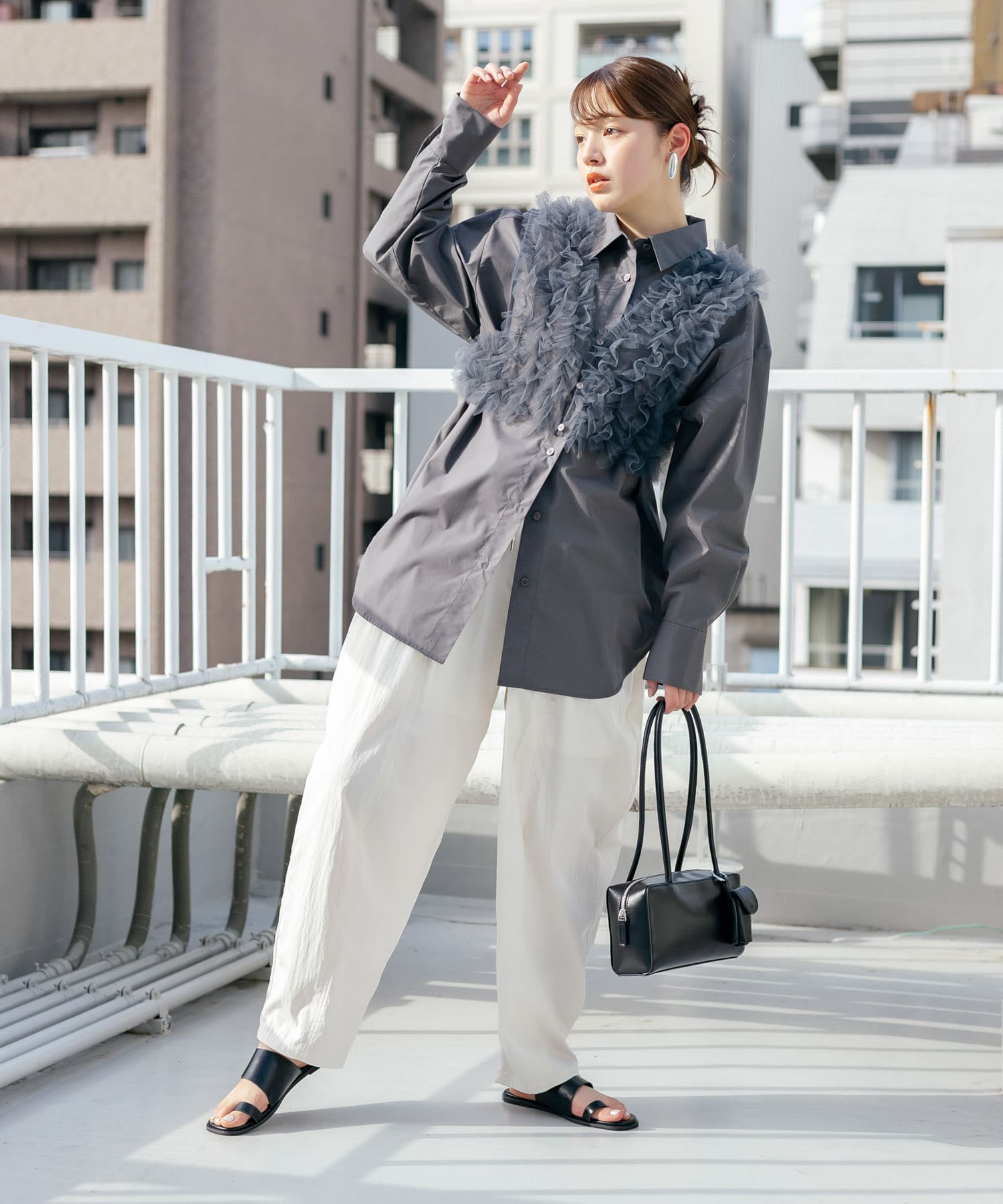 リップケース付きショルダーBAG BLACK one