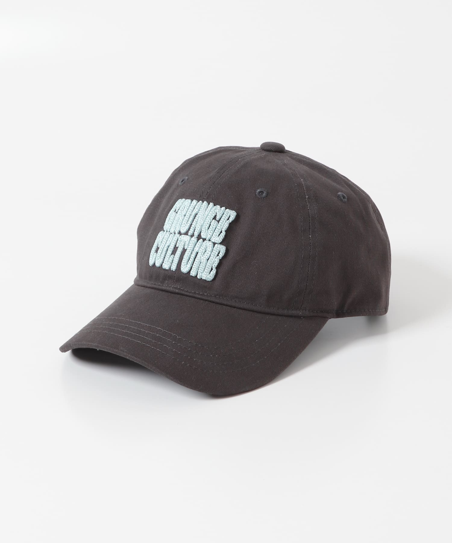 チェーンステッチエンブロイダリーCAP CHARCOAL one