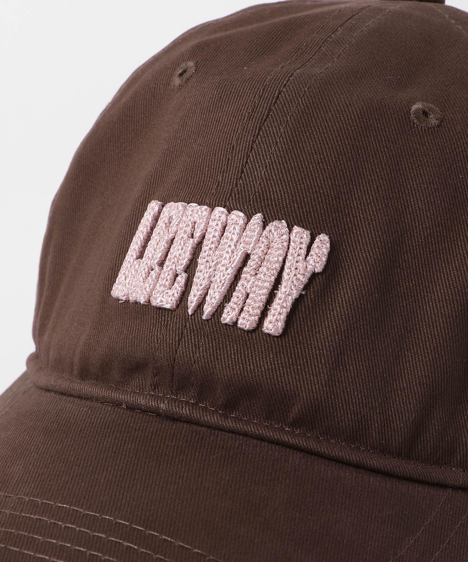 チェーンステッチエンブロイダリーCAP BROWN one