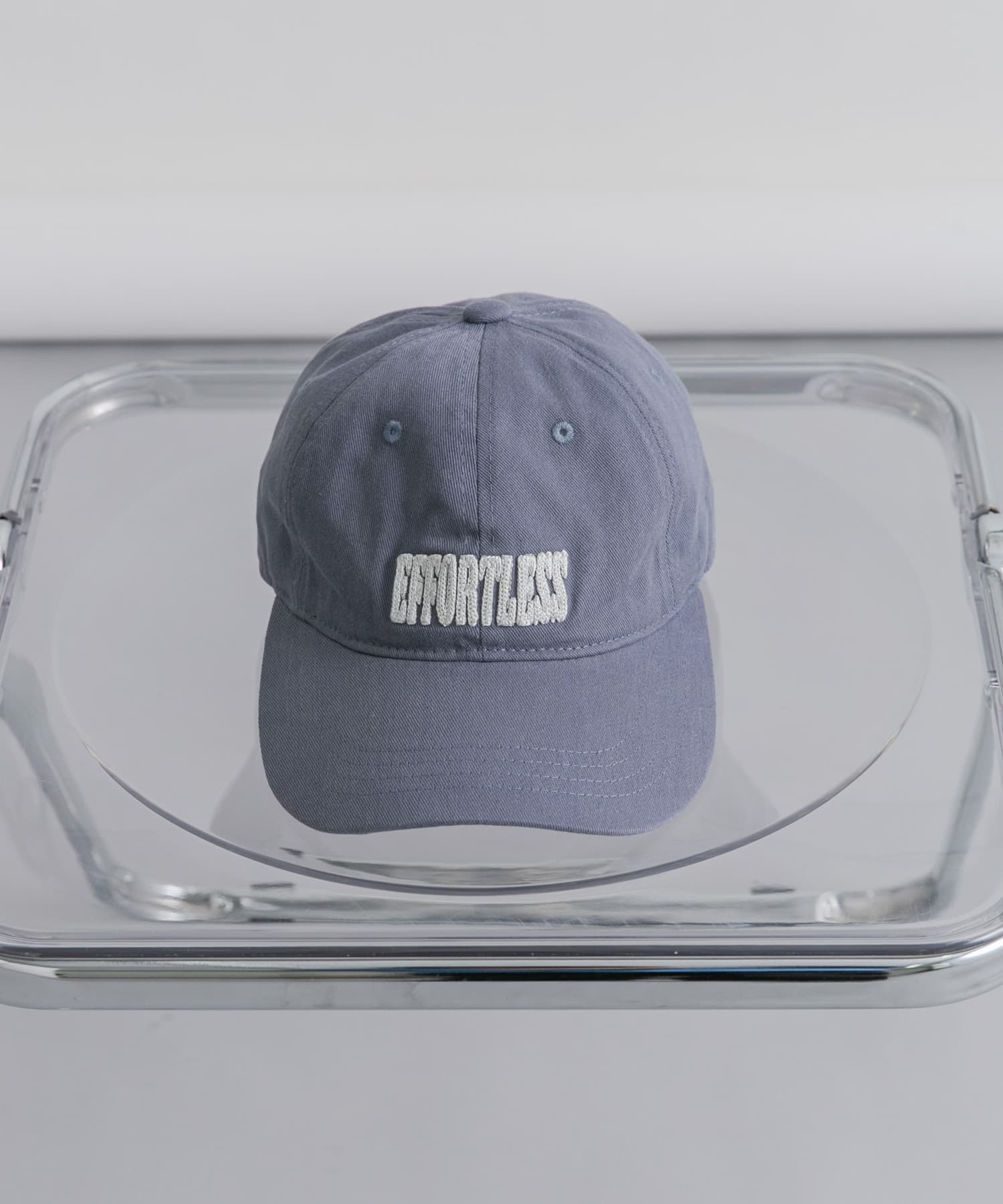 チェーンステッチエンブロイダリーCAP BLUE one