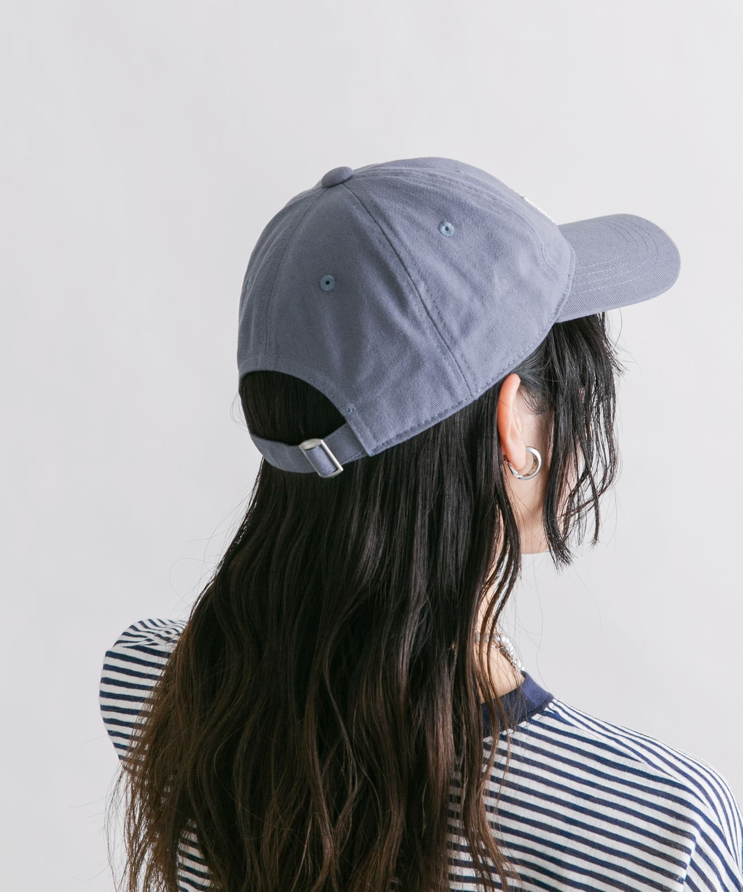 チェーンステッチエンブロイダリーCAP BLUE one