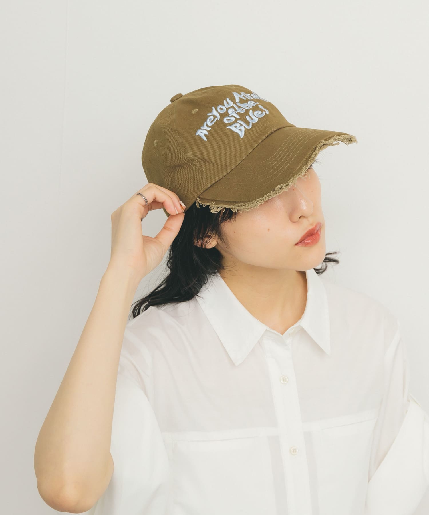 ダメージブリムCAP KHAKI one