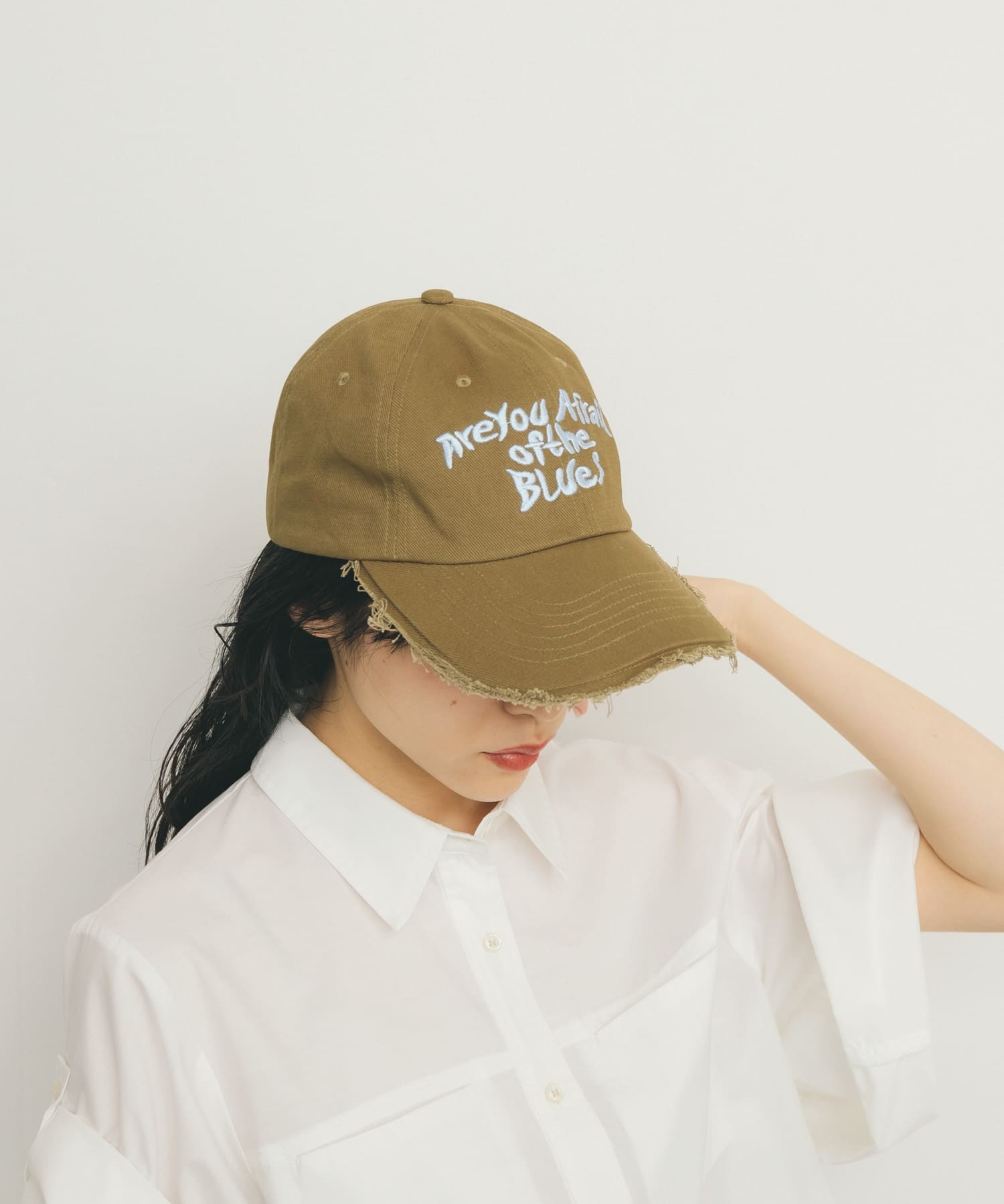 ダメージブリムCAP KHAKI one