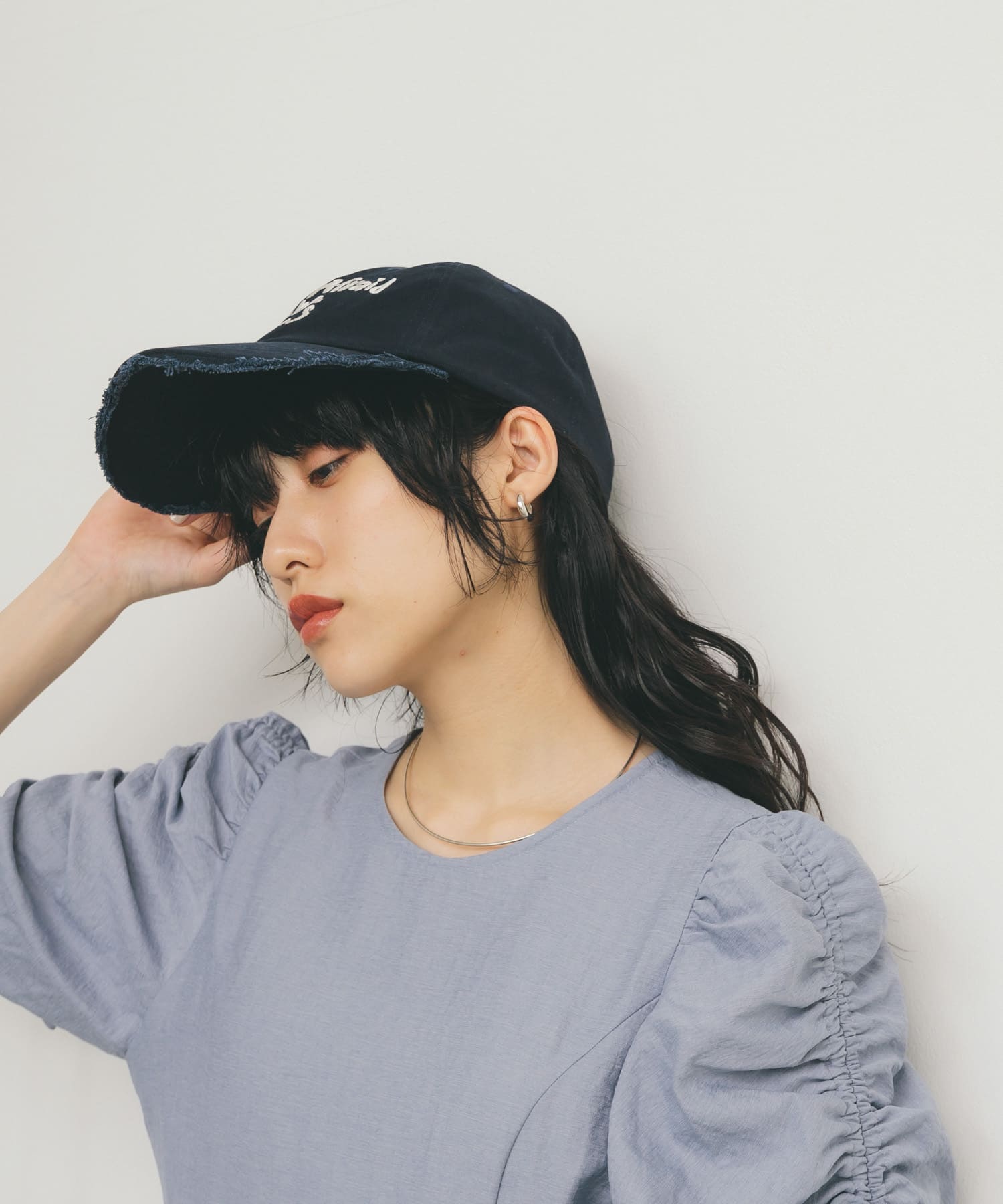 ダメージブリムCAP NAVY one