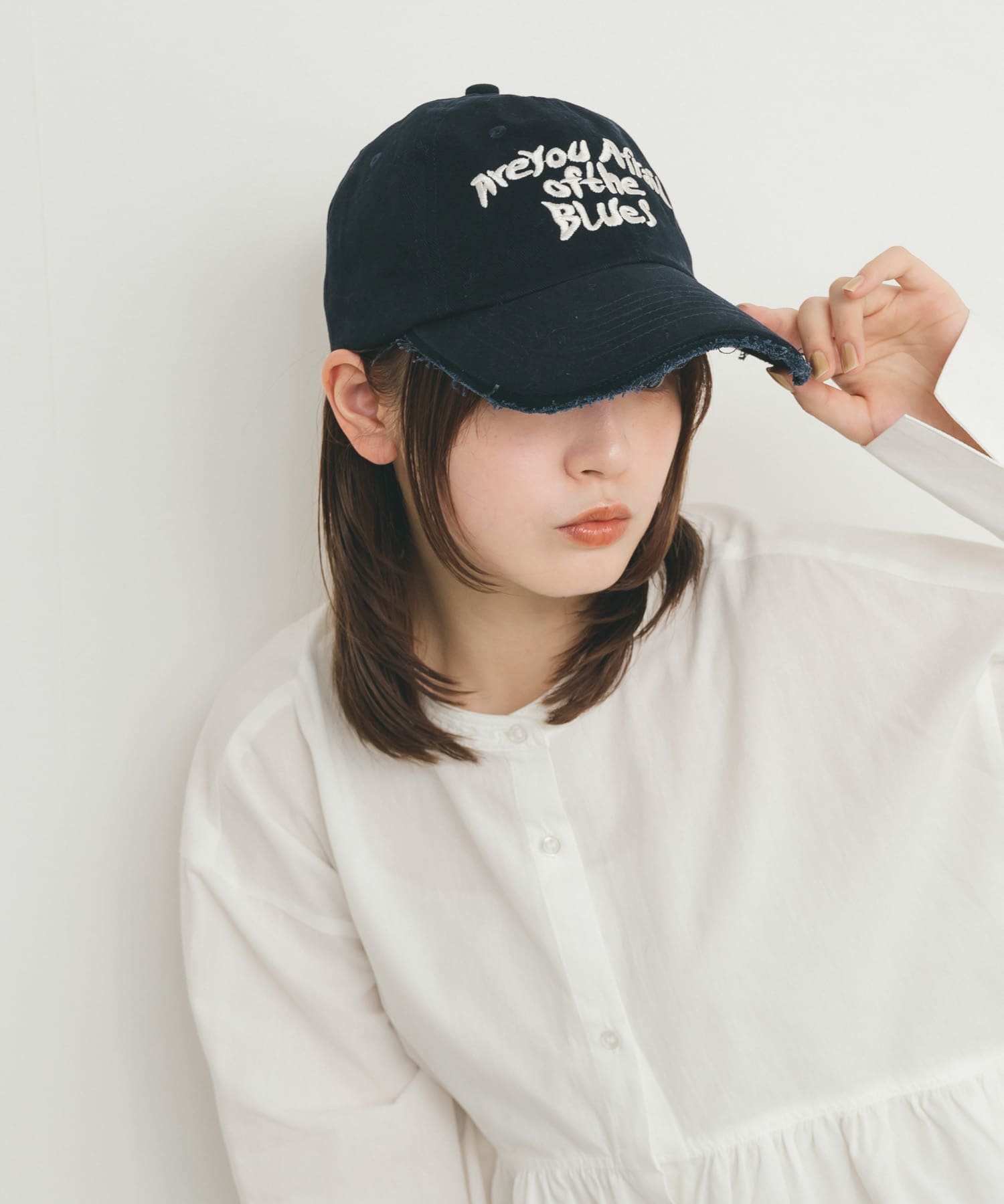 ダメージブリムCAP NAVY one