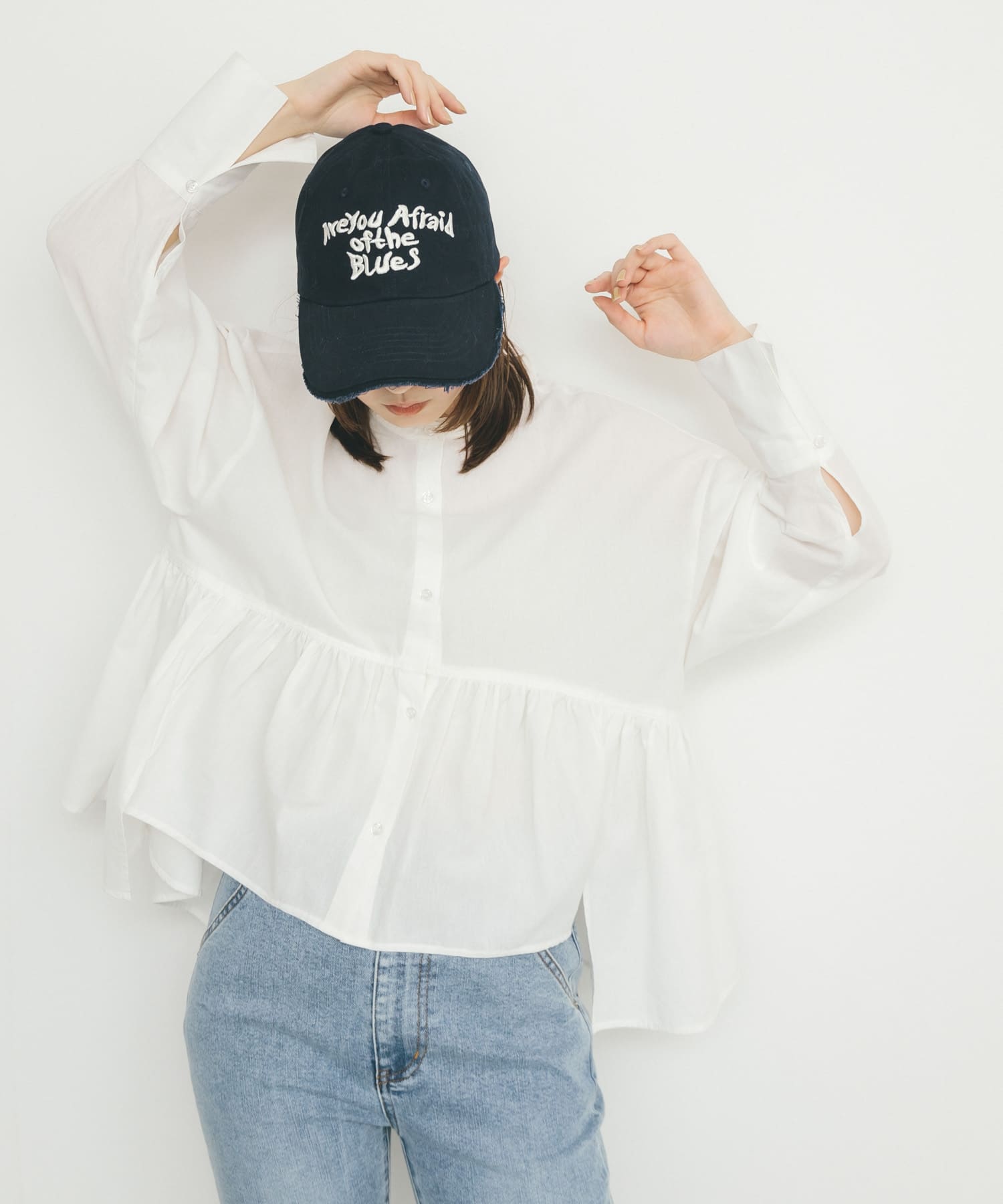 ダメージブリムCAP NAVY one