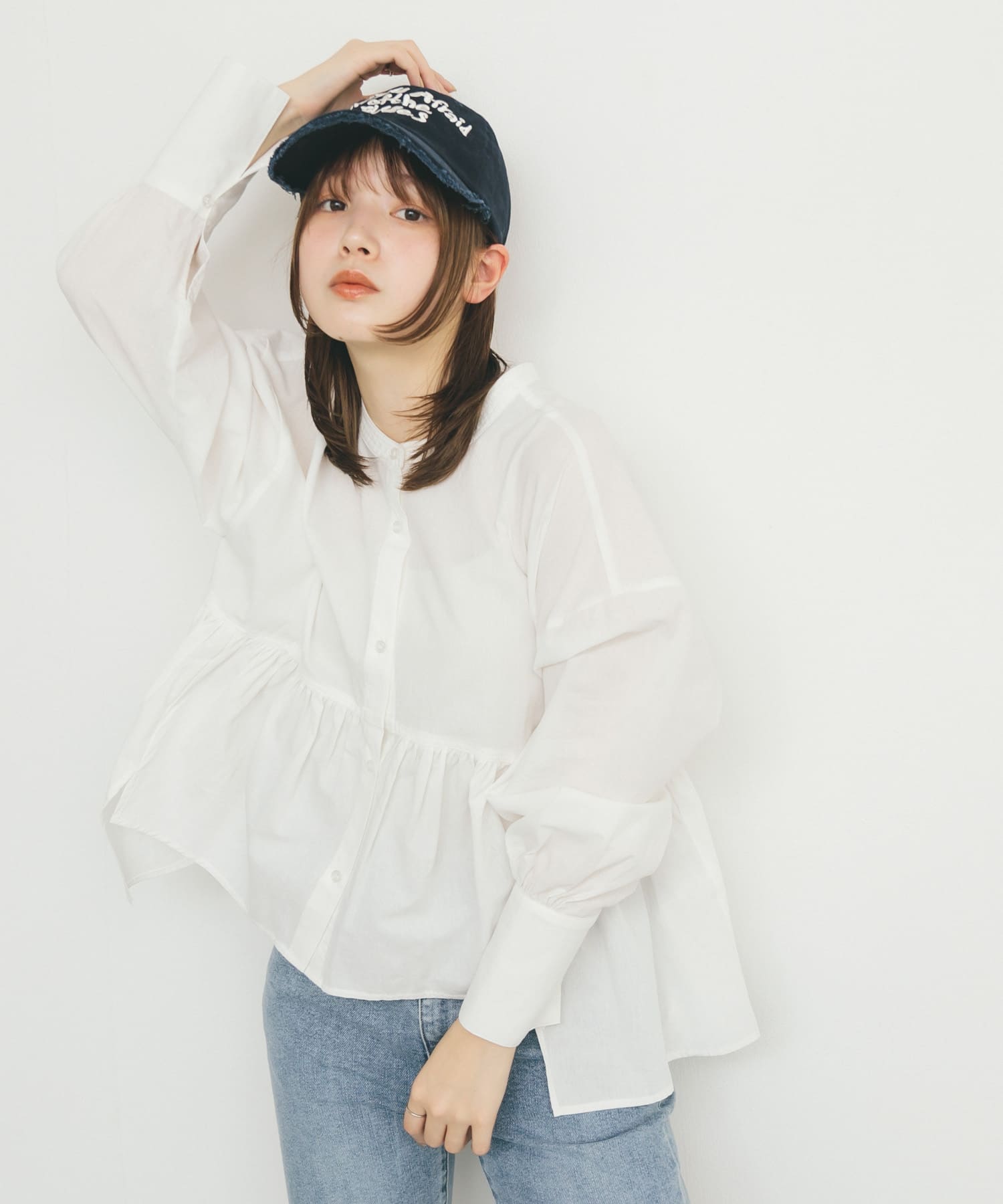 ダメージブリムCAP NAVY one