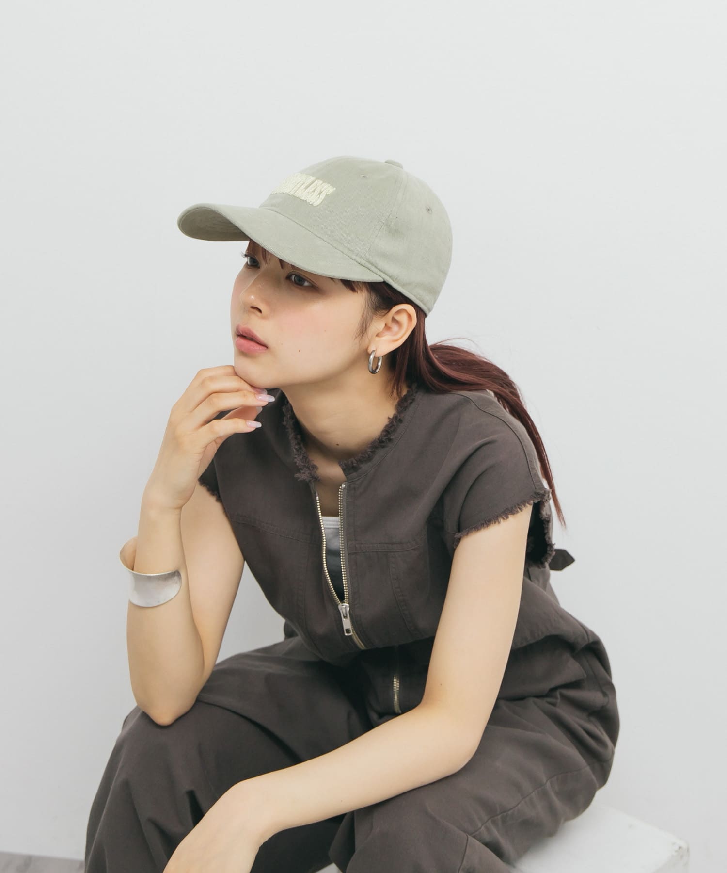 プランプチェーンステッチCAP GREEN one