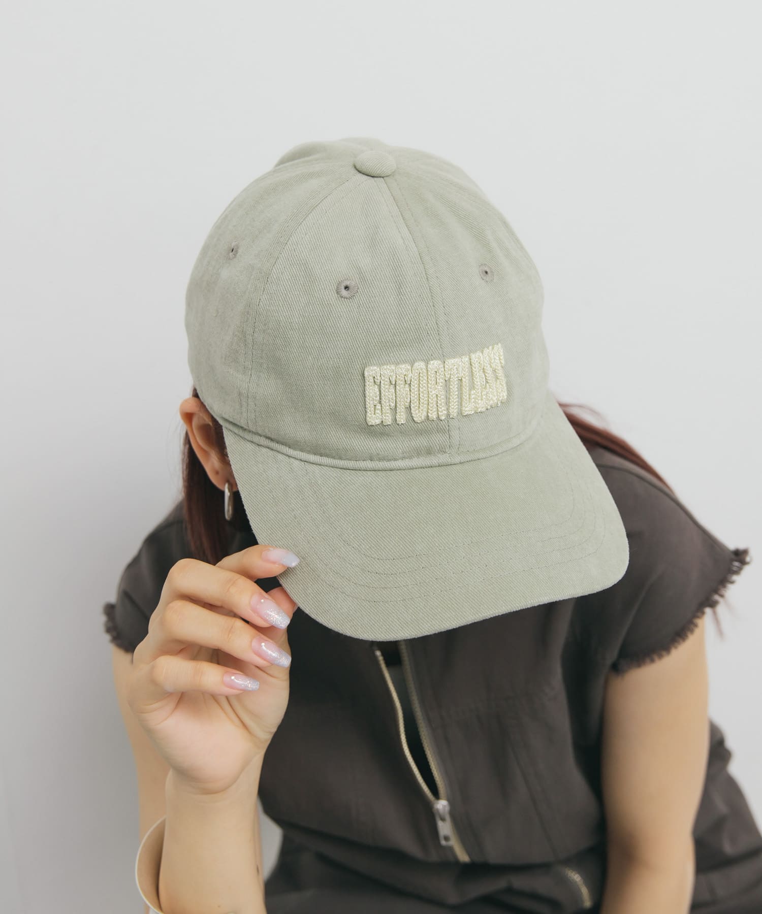 プランプチェーンステッチCAP GREEN one