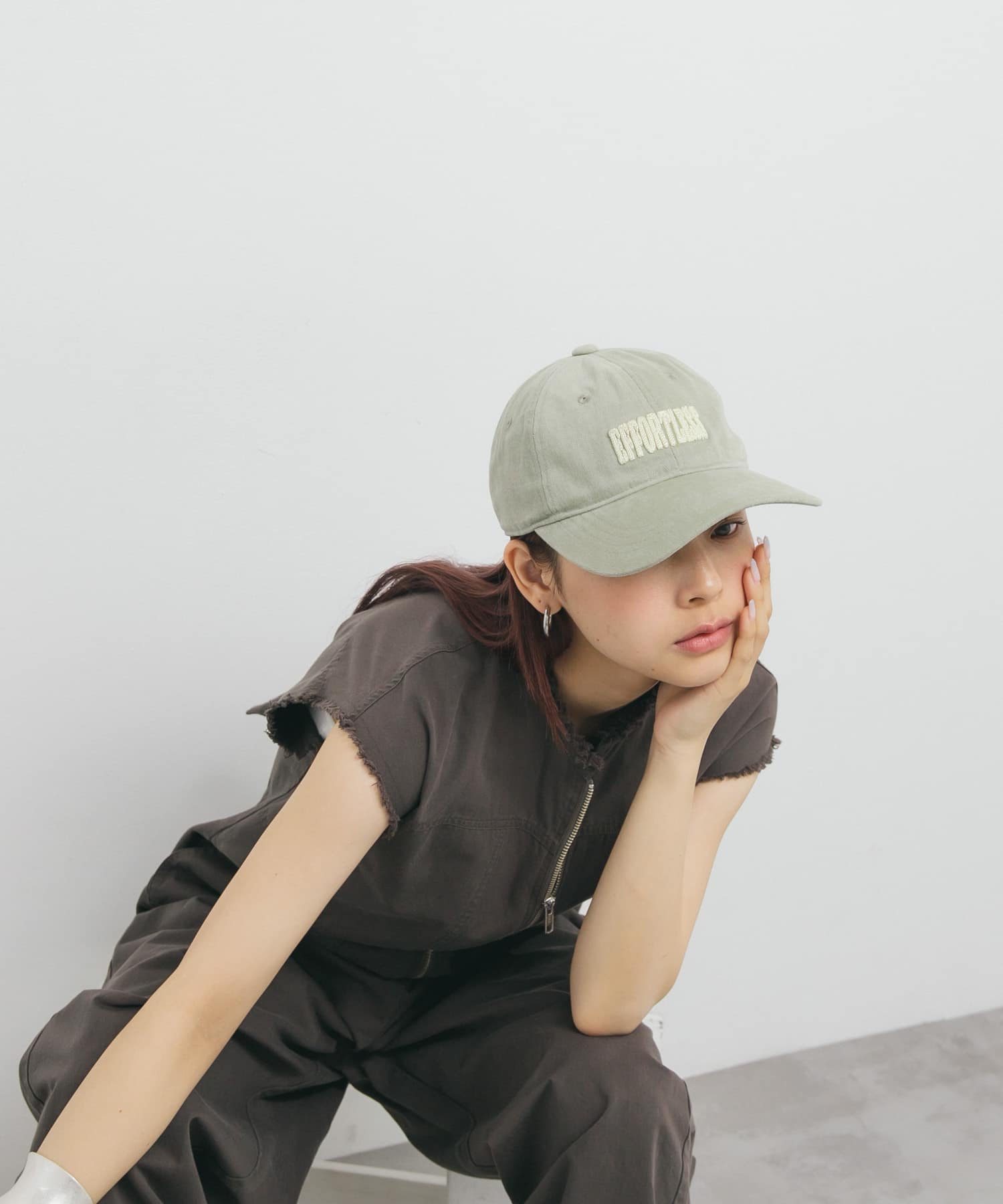 プランプチェーンステッチCAP GREEN one