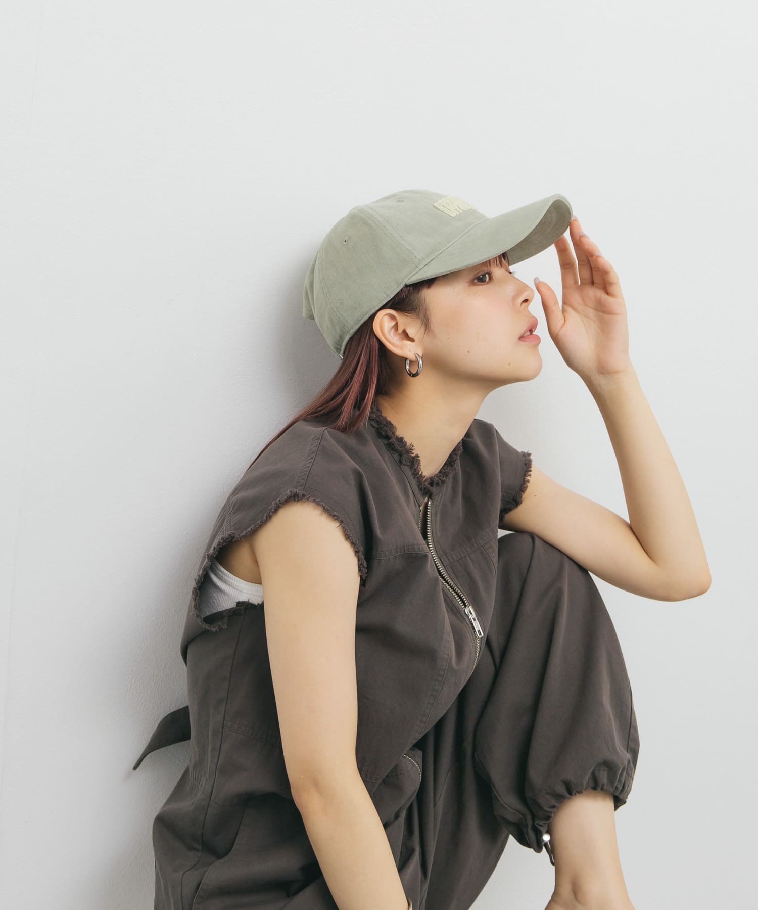プランプチェーンステッチCAP GREEN one