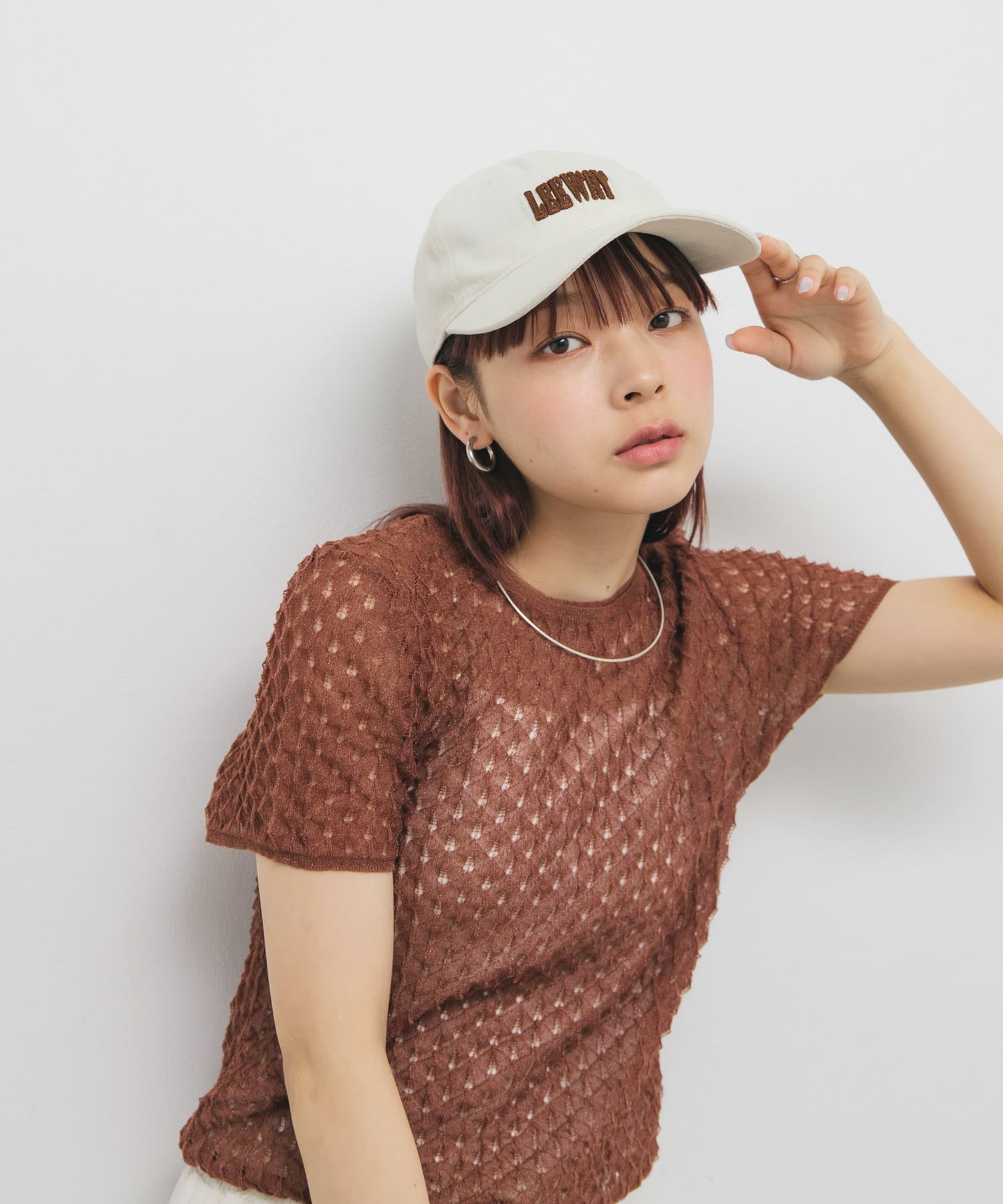 プランプチェーンステッチCAP IVORY one