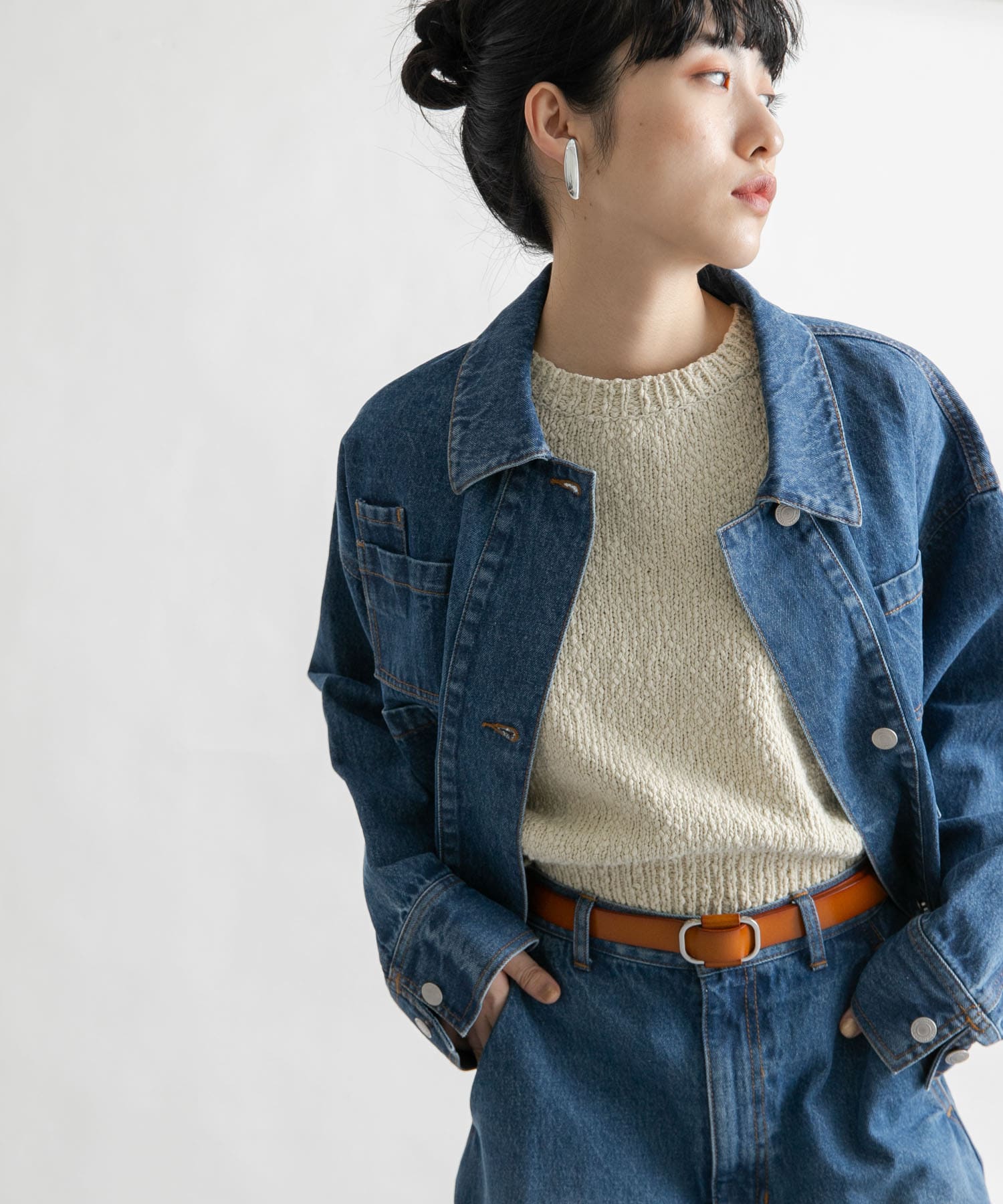 ホールレスレザーベルト CAMEL one