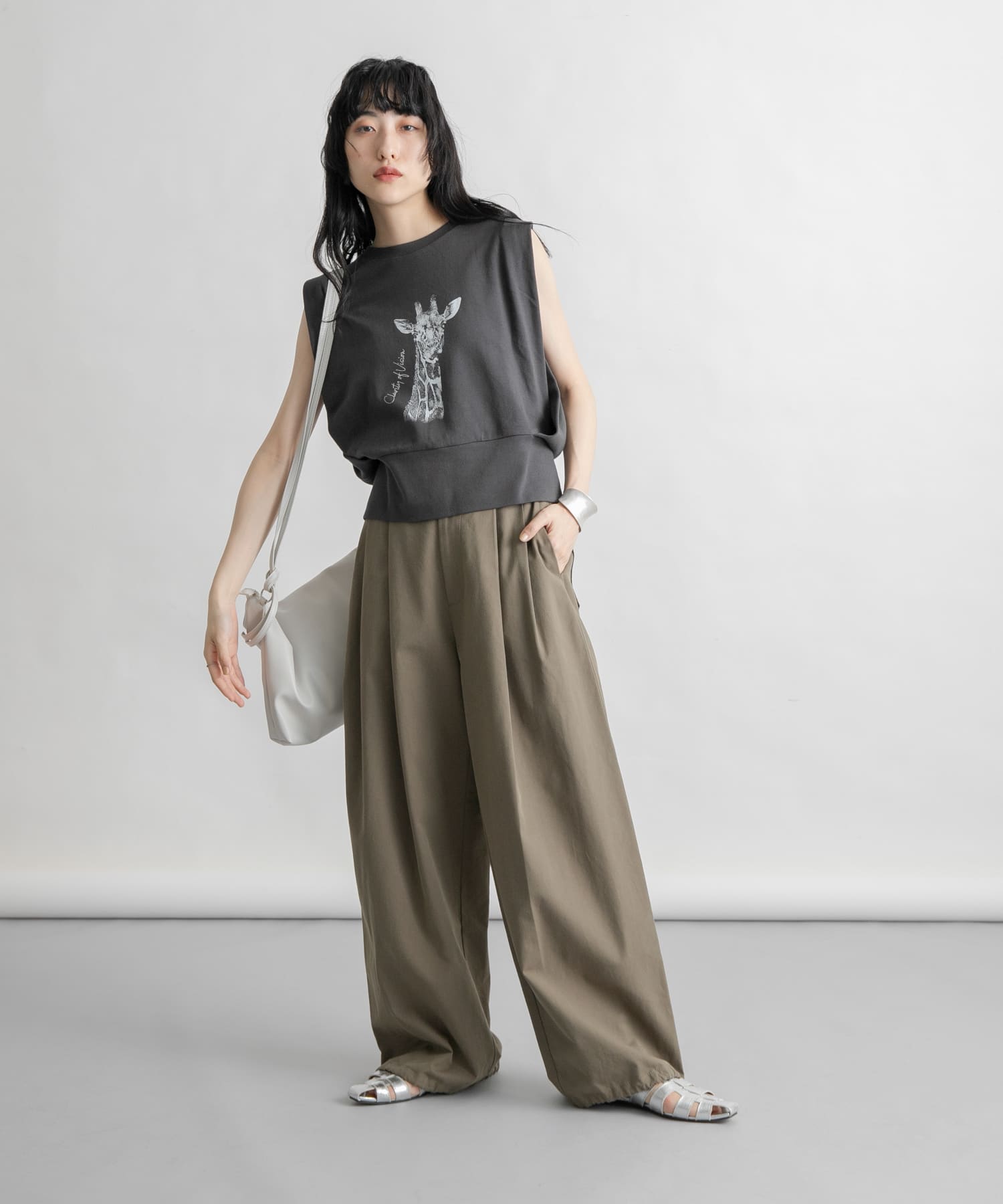 フラットグルカサンダル SILVER 37