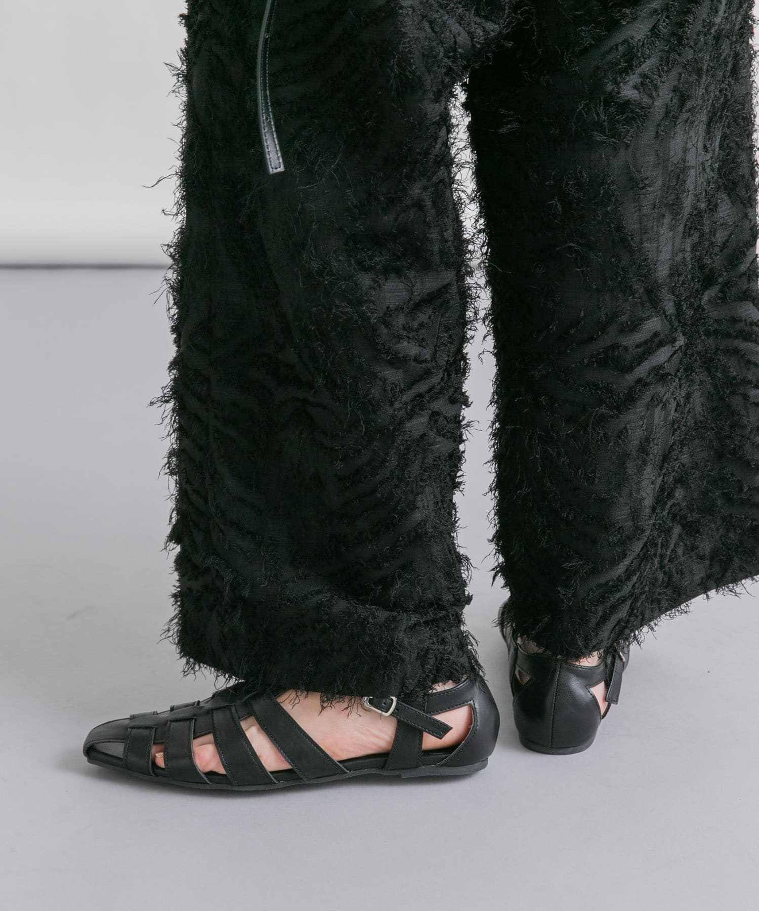 フラットグルカサンダル BLACK 37
