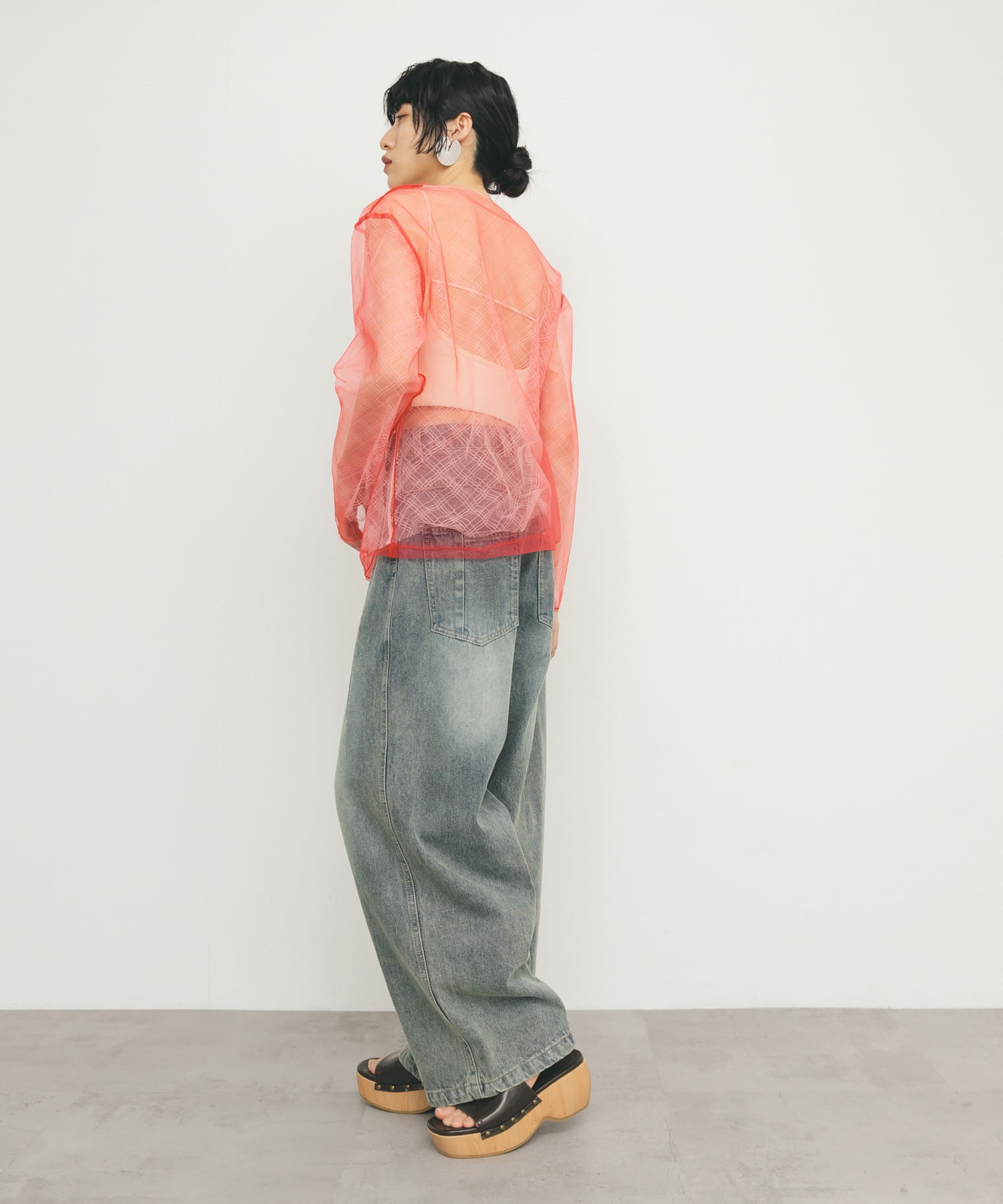 スタッズサボサンダル BROWN 37