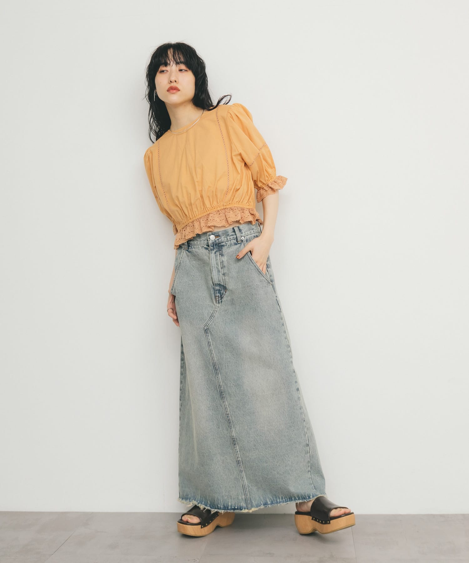 スタッズサボサンダル BROWN 38