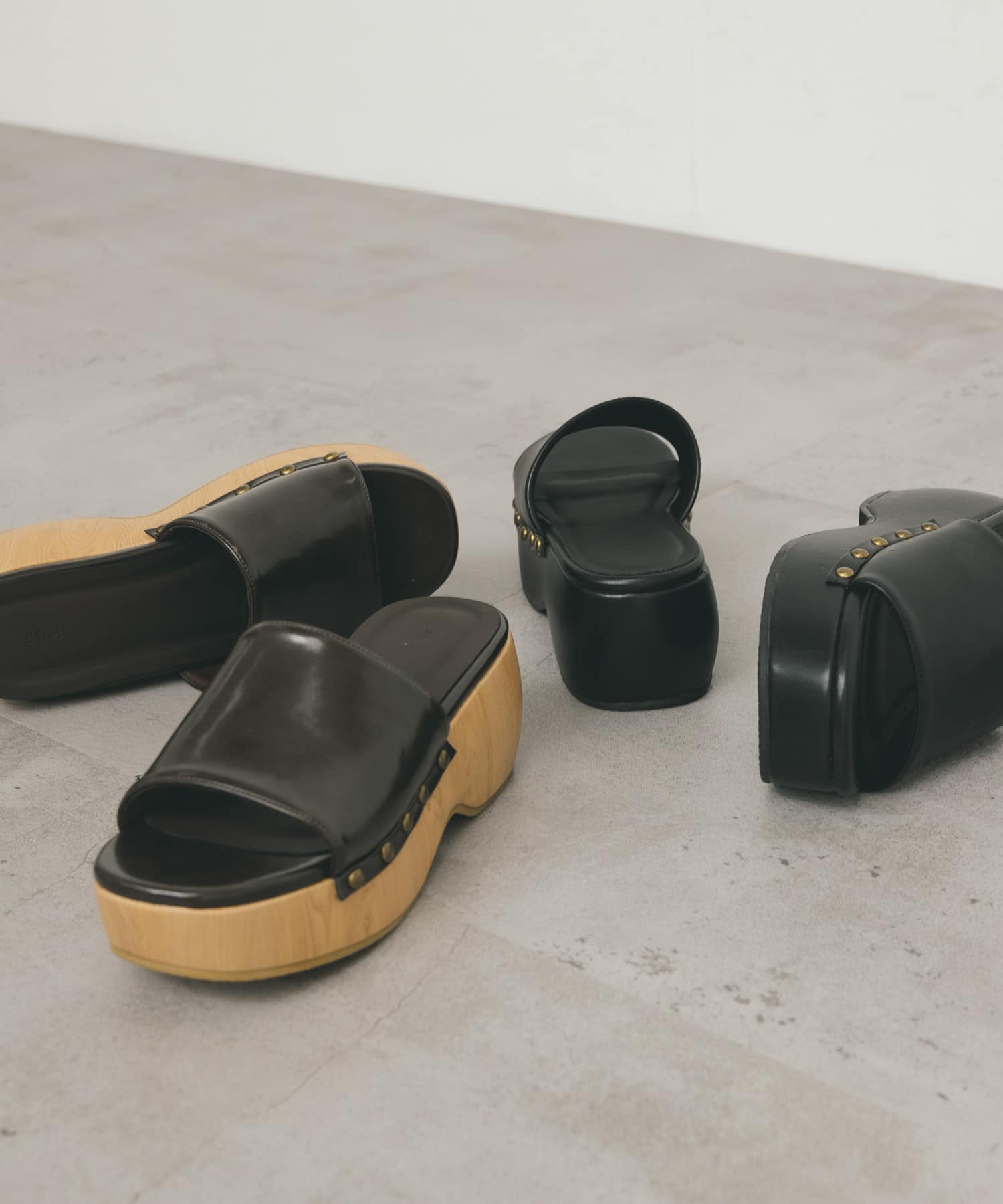 スタッズサボサンダル BROWN 38