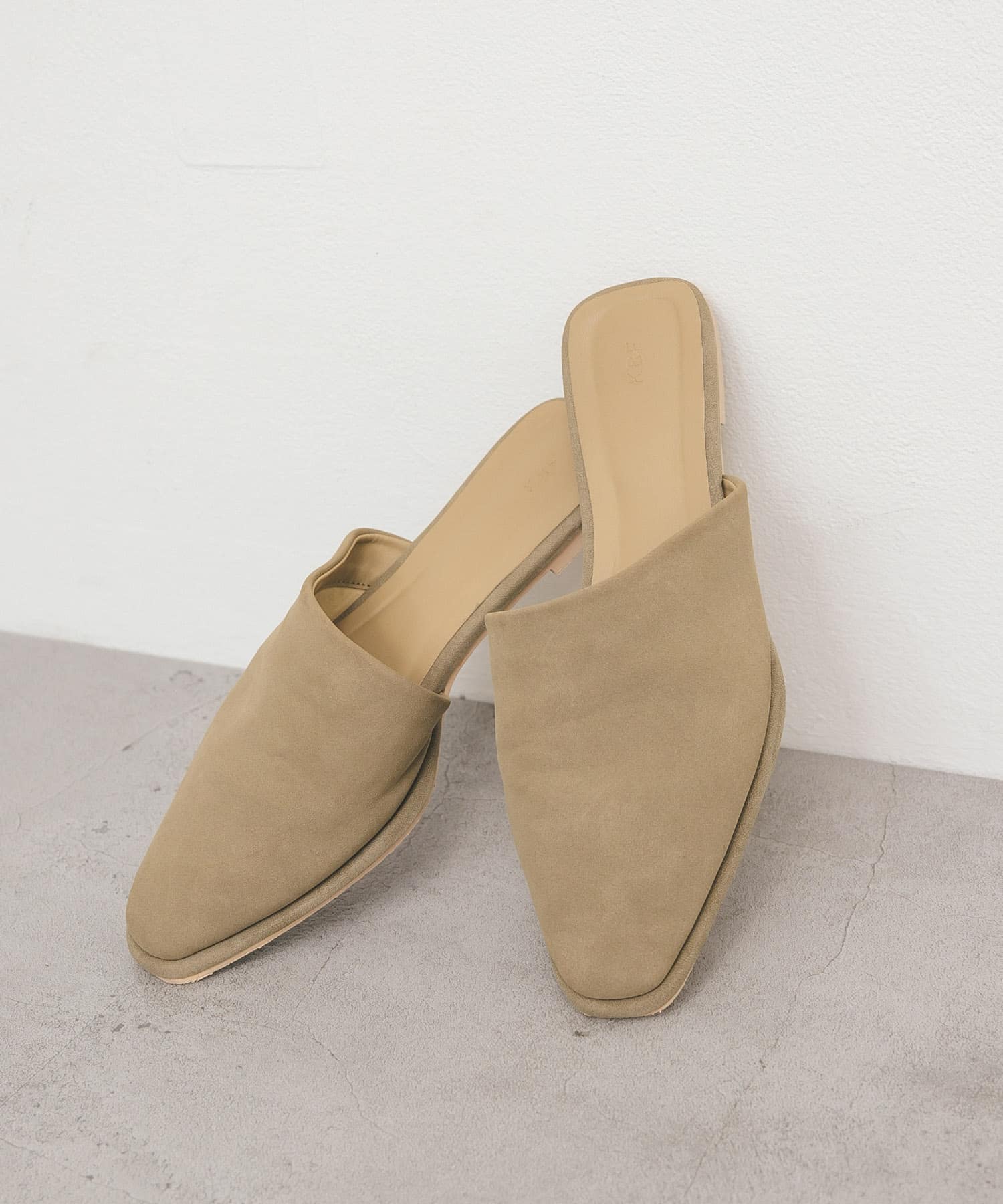 スエードライクフラットシューズ BEIGE 37