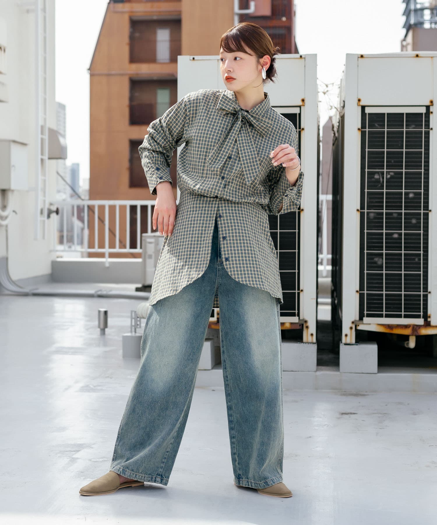 スエードライクフラットシューズ BEIGE 37