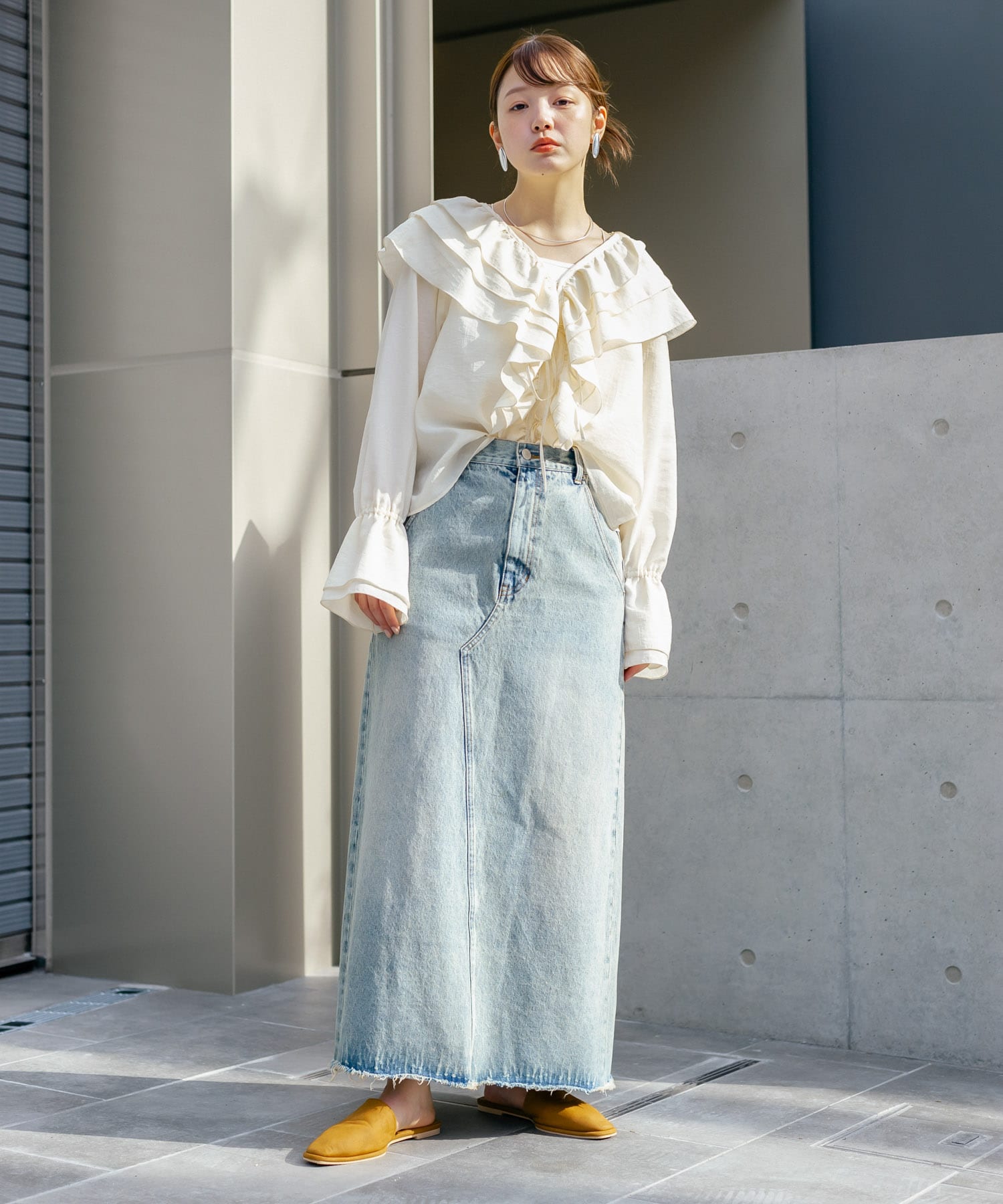 スエードライクフラットシューズ CAMEL 37