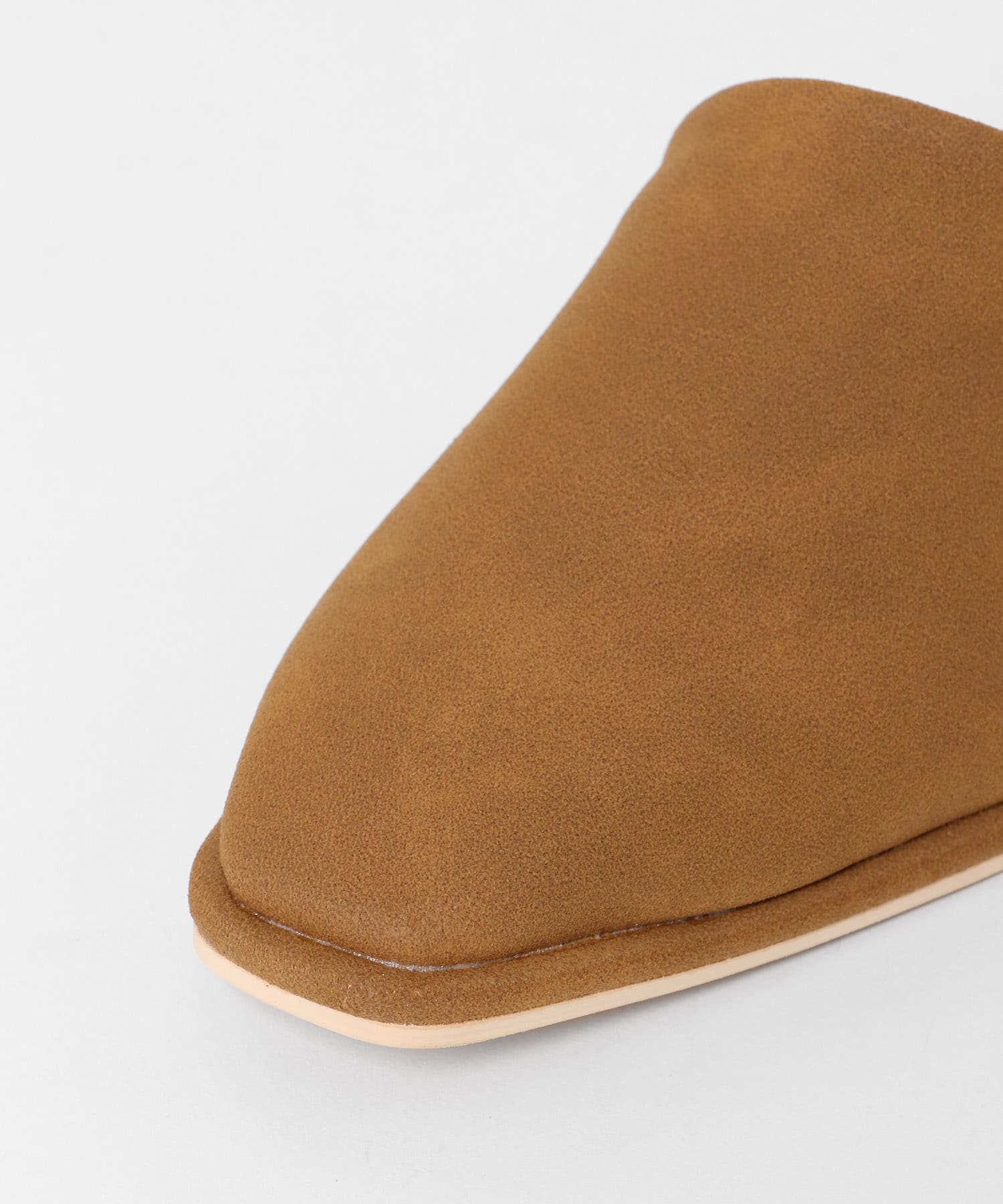 スエードライクフラットシューズ CAMEL 37