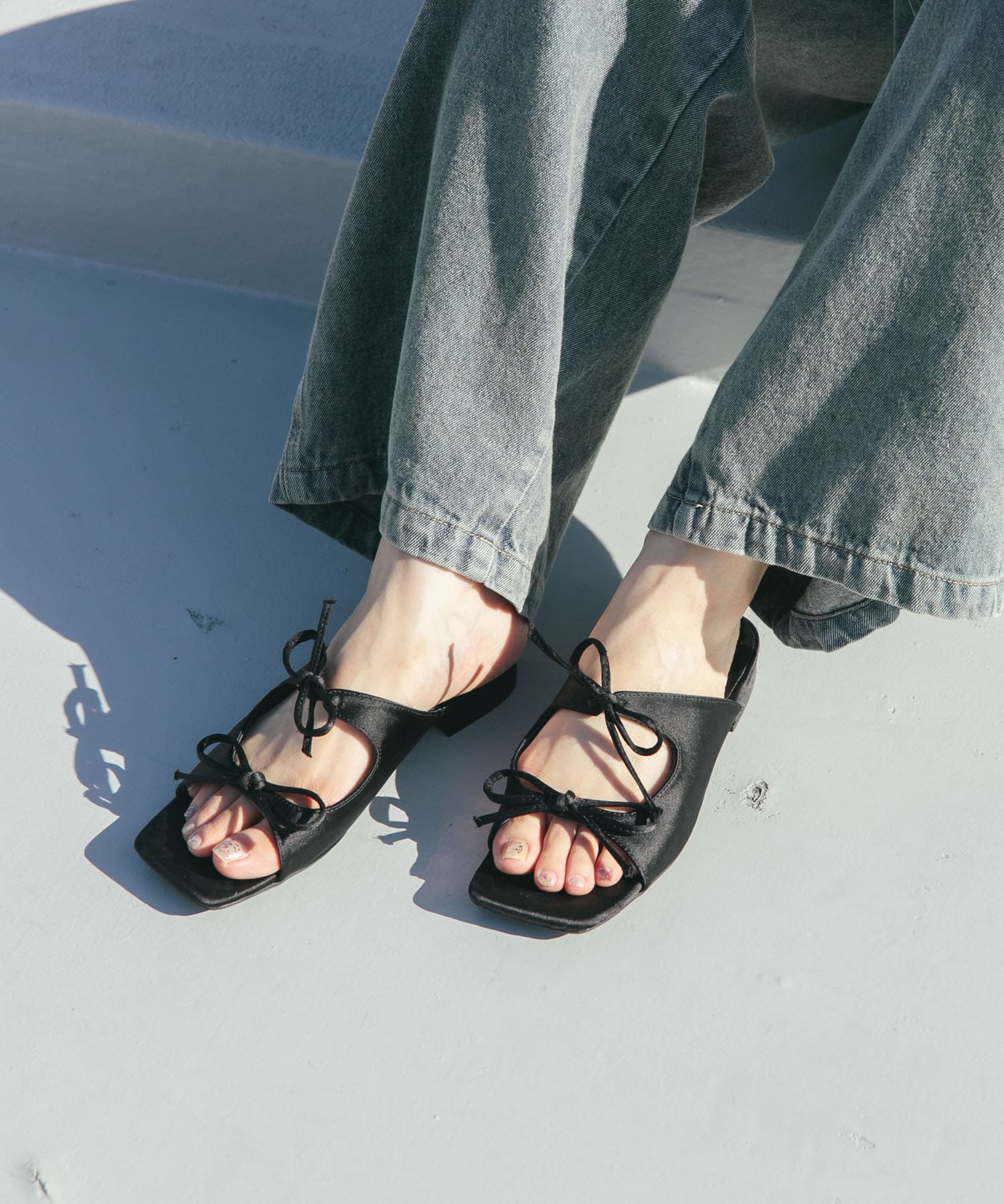 サテンリボンミュール(37 BLUE): シューズ｜URBAN RESEARCH公式