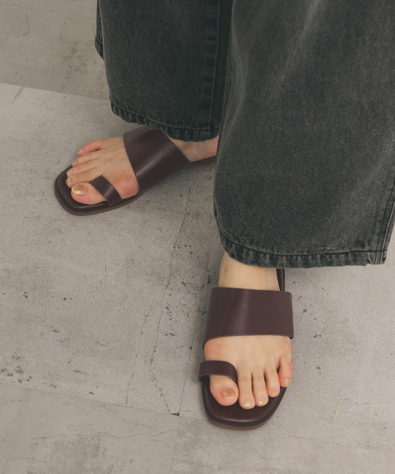 シティトングサンダル BURGUNDY 36