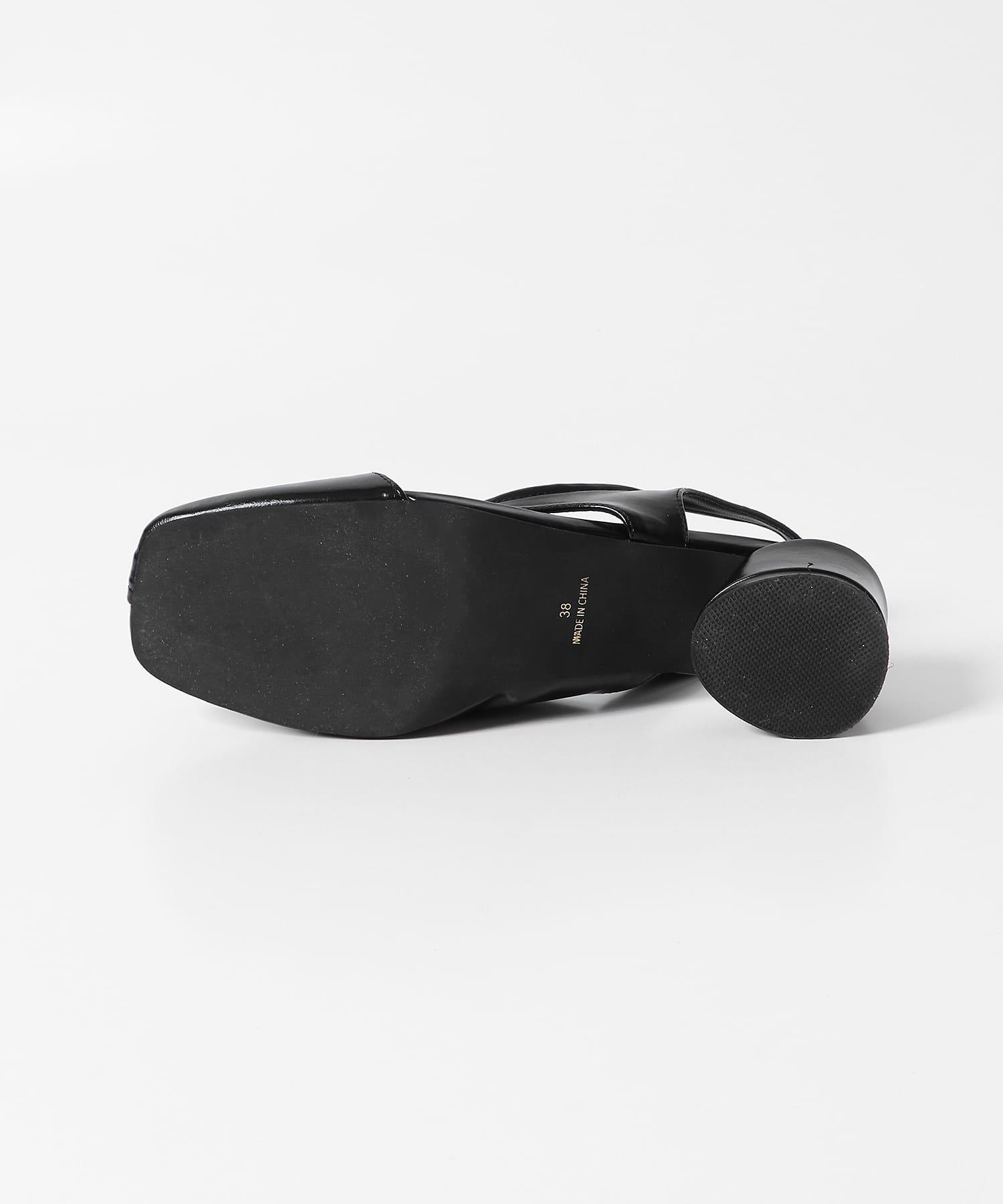 アシンメトリーストラップパンプス BLACK 36