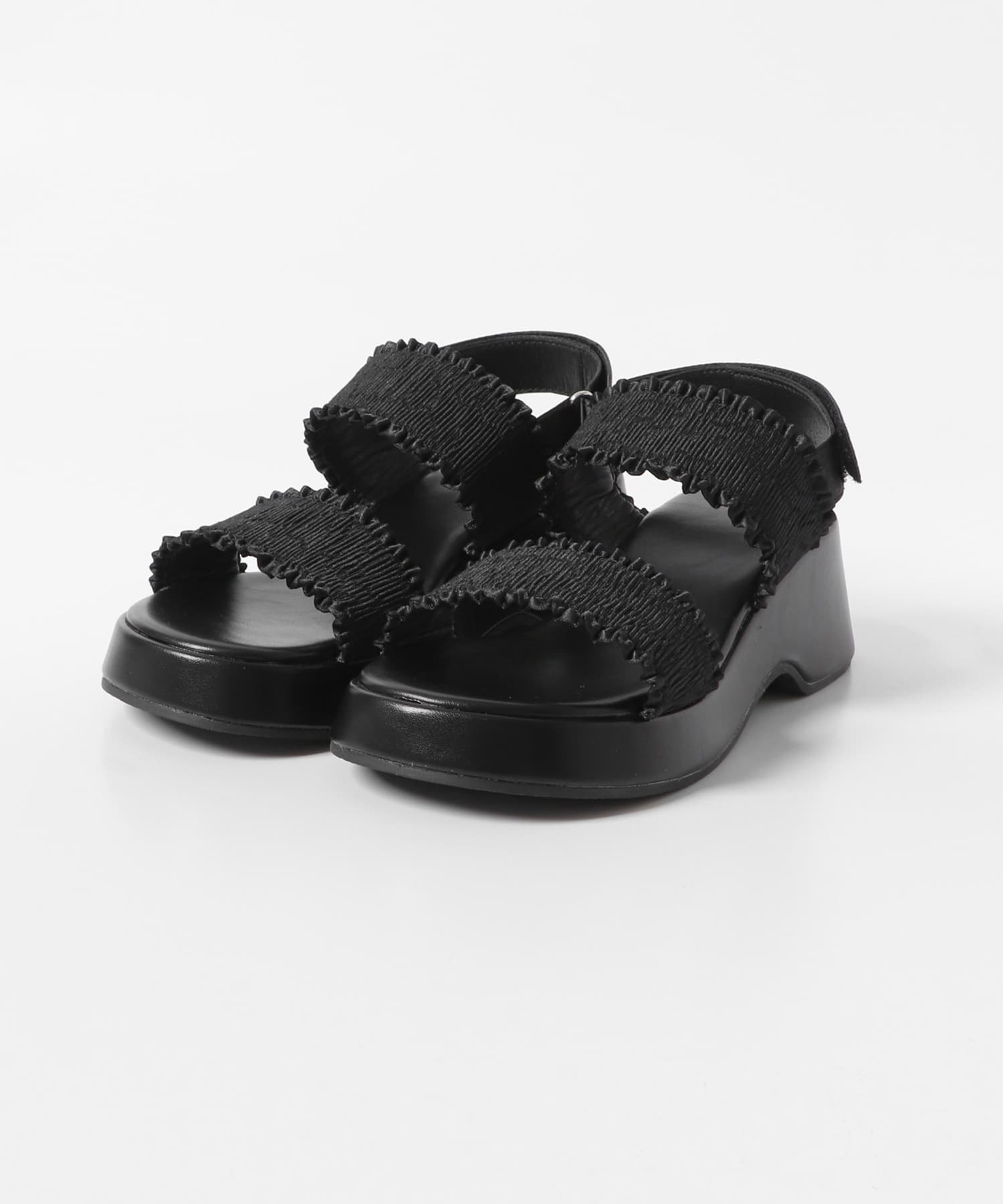 シャーリングベルトサンダル BLACK 36