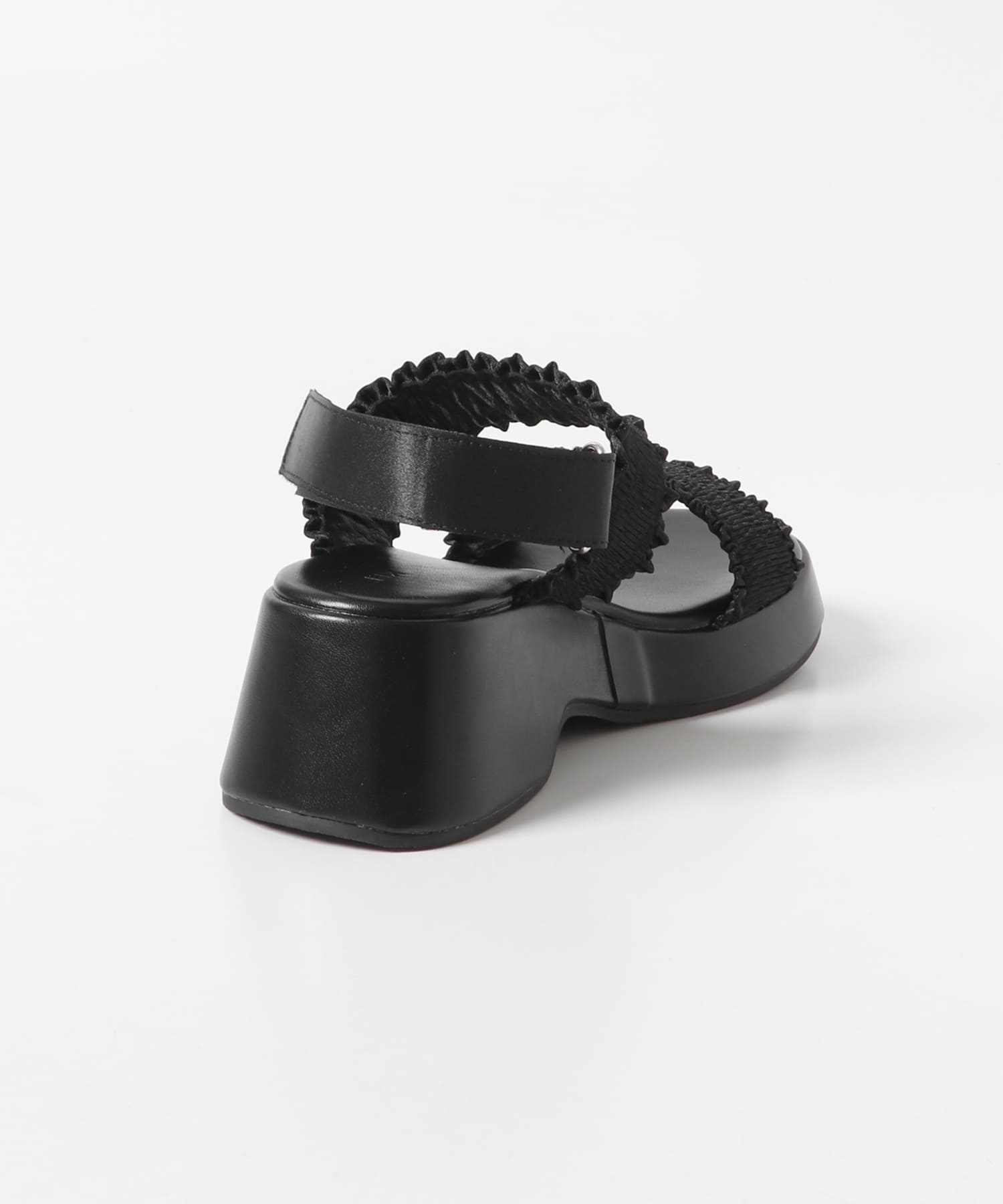 シャーリングベルトサンダル BLACK 36