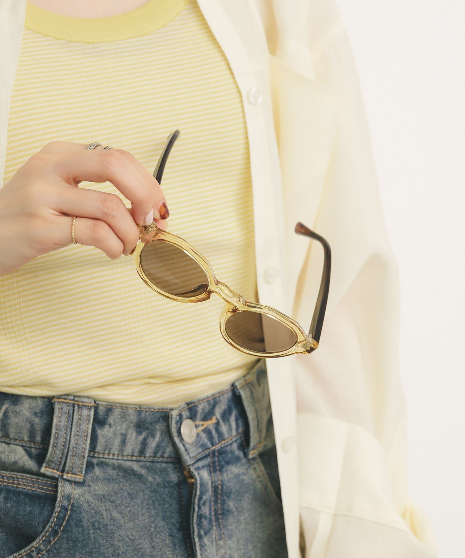 ボストンフレームサングラス BROWN one