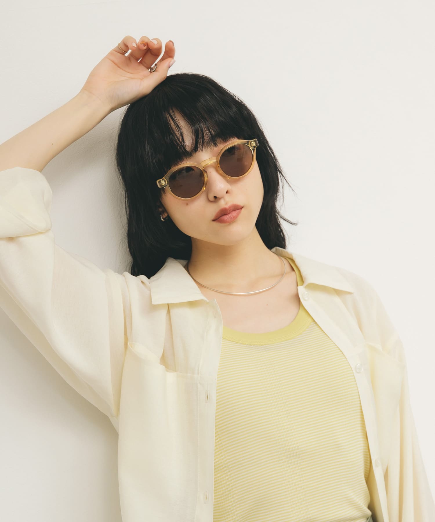 ボストンフレームサングラス BROWN one