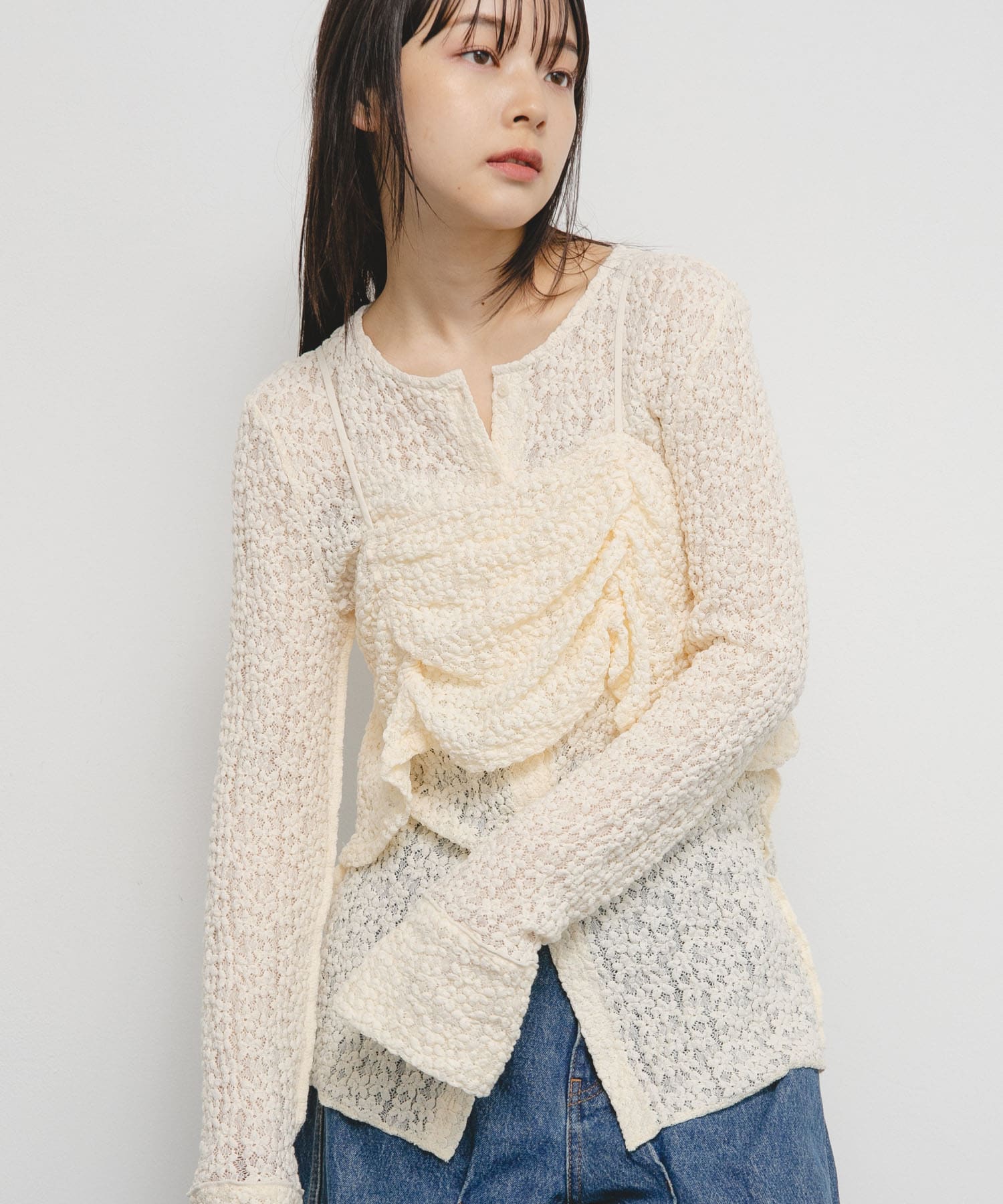 身長：153cm サイズ：one