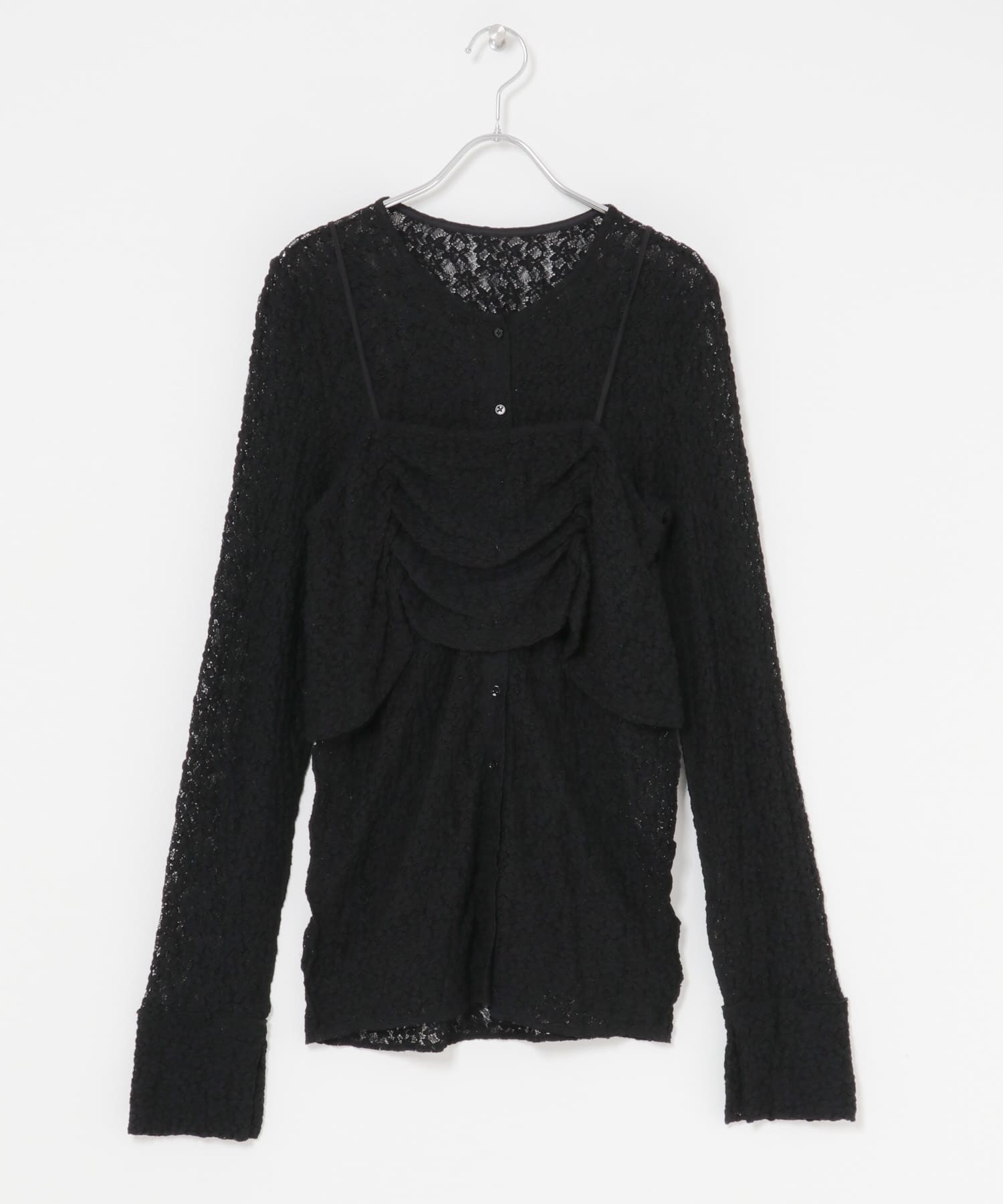 ビスチェSETレーストップス BLACK one