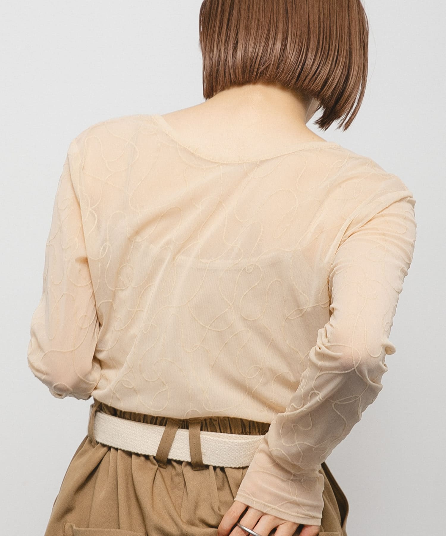 フロッキーウェーブカットソー