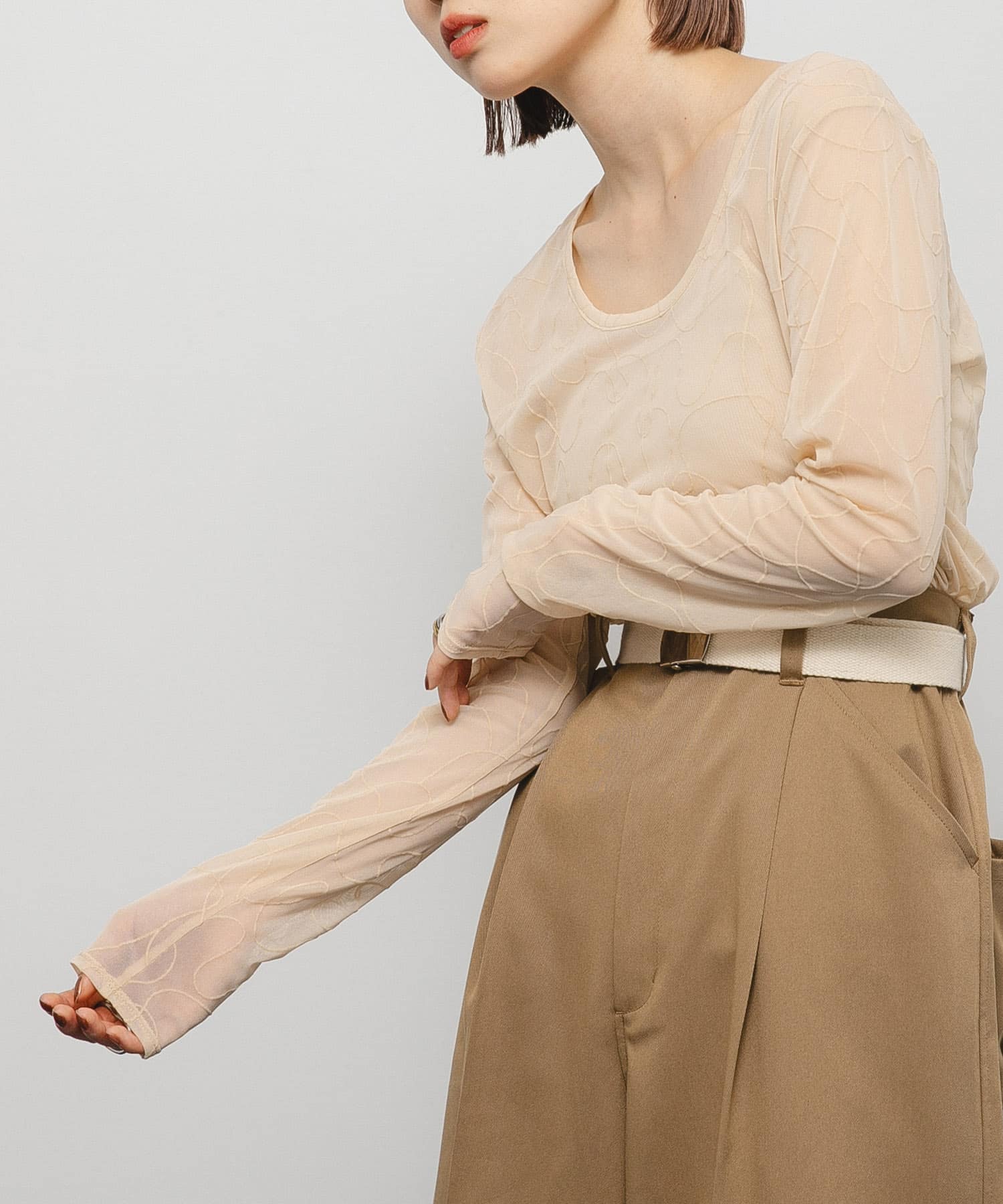 身長：153cm サイズ：one