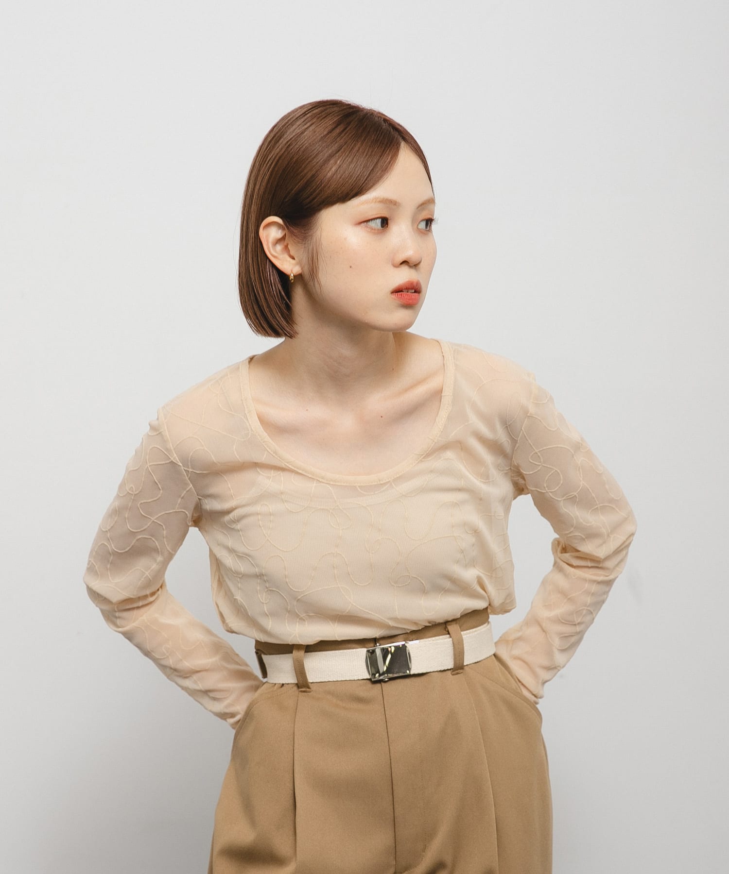 身長：153cm サイズ：one