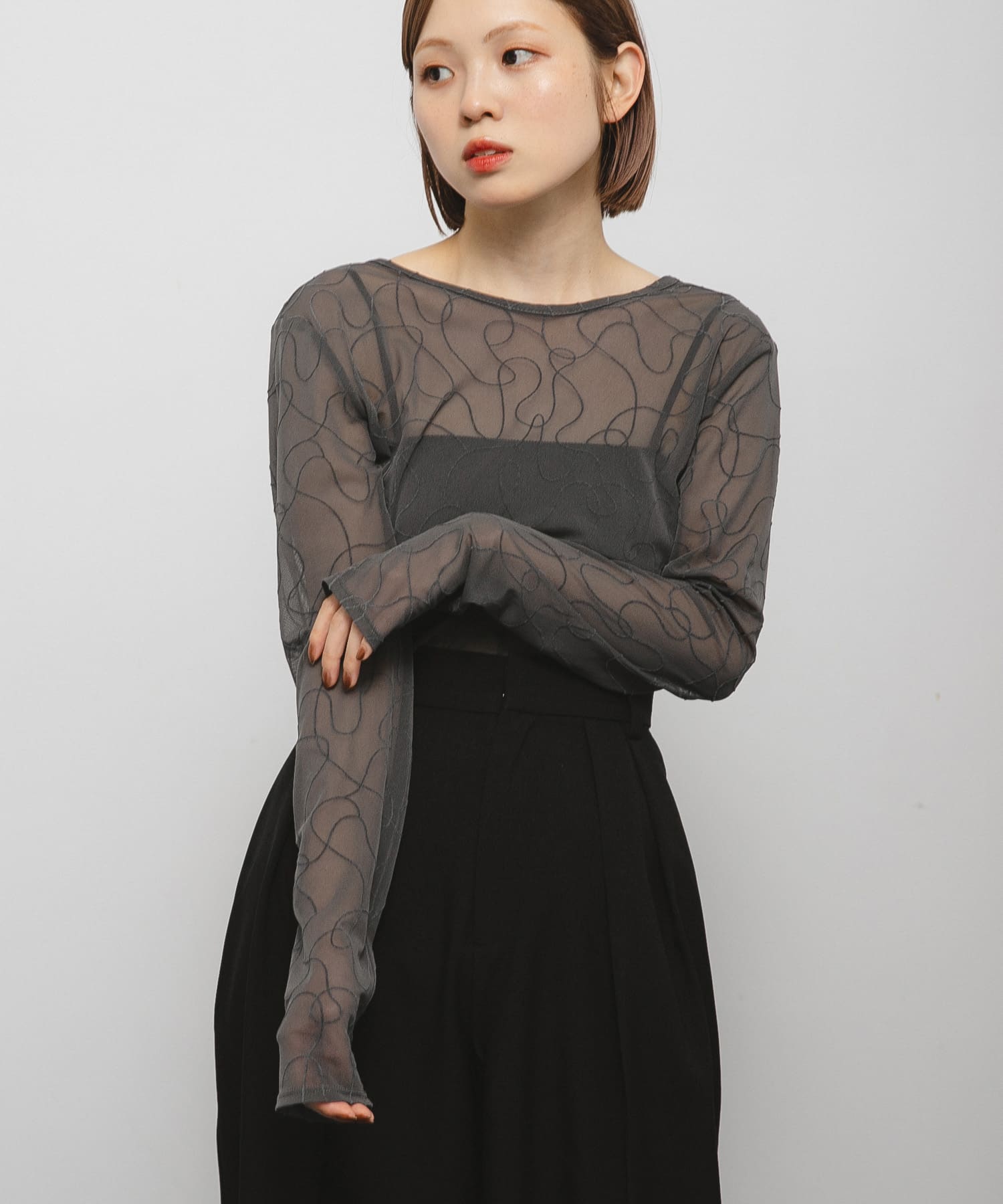 身長：153cm サイズ：one