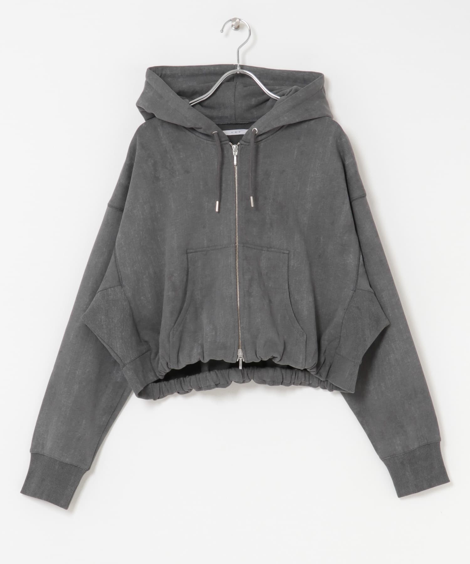 フロントZIPショートフーディー